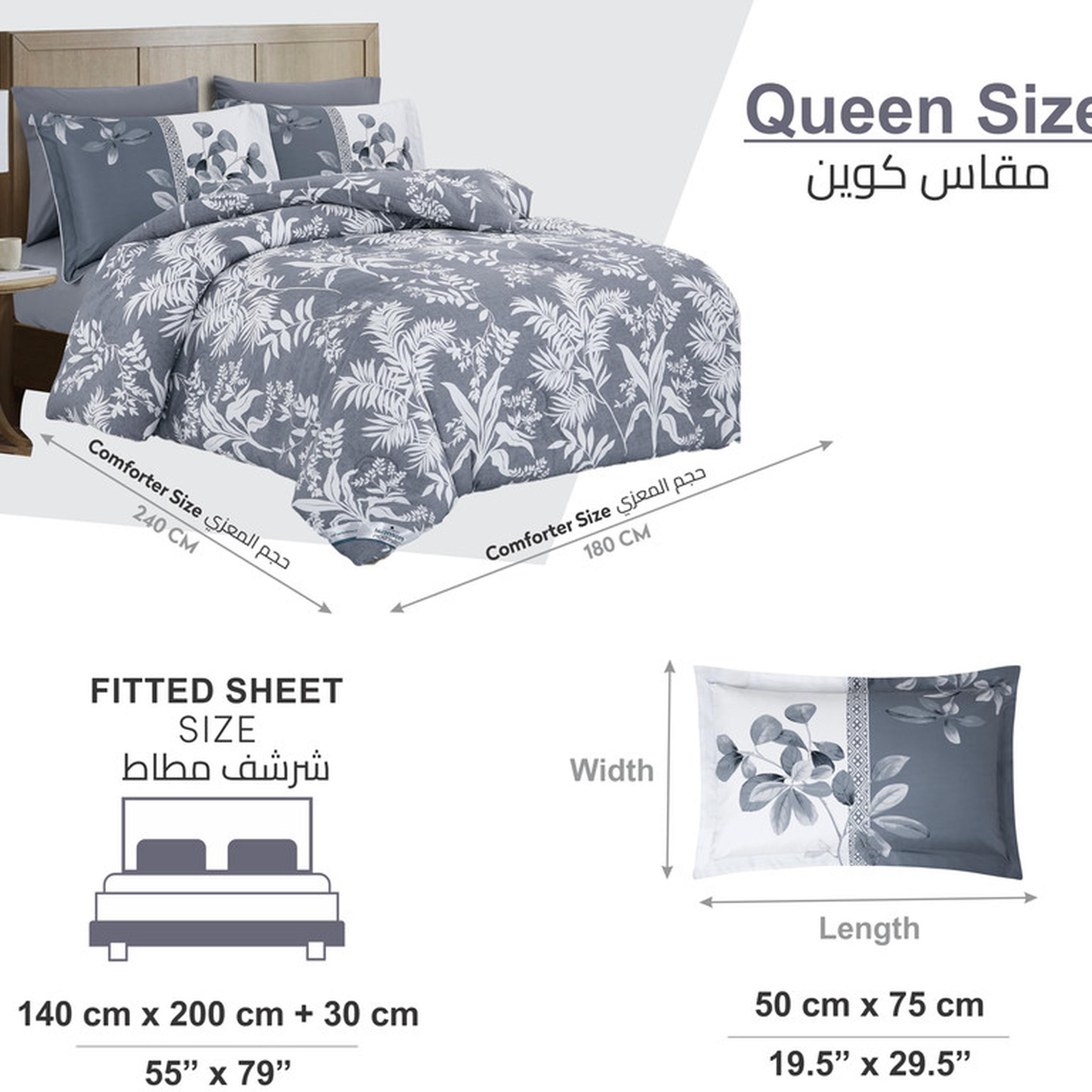 Floral Print 4-Piece Twin Comforter Set - 170x230 cms-household-bedding-comfortersandbedspreads-comforters-image-164