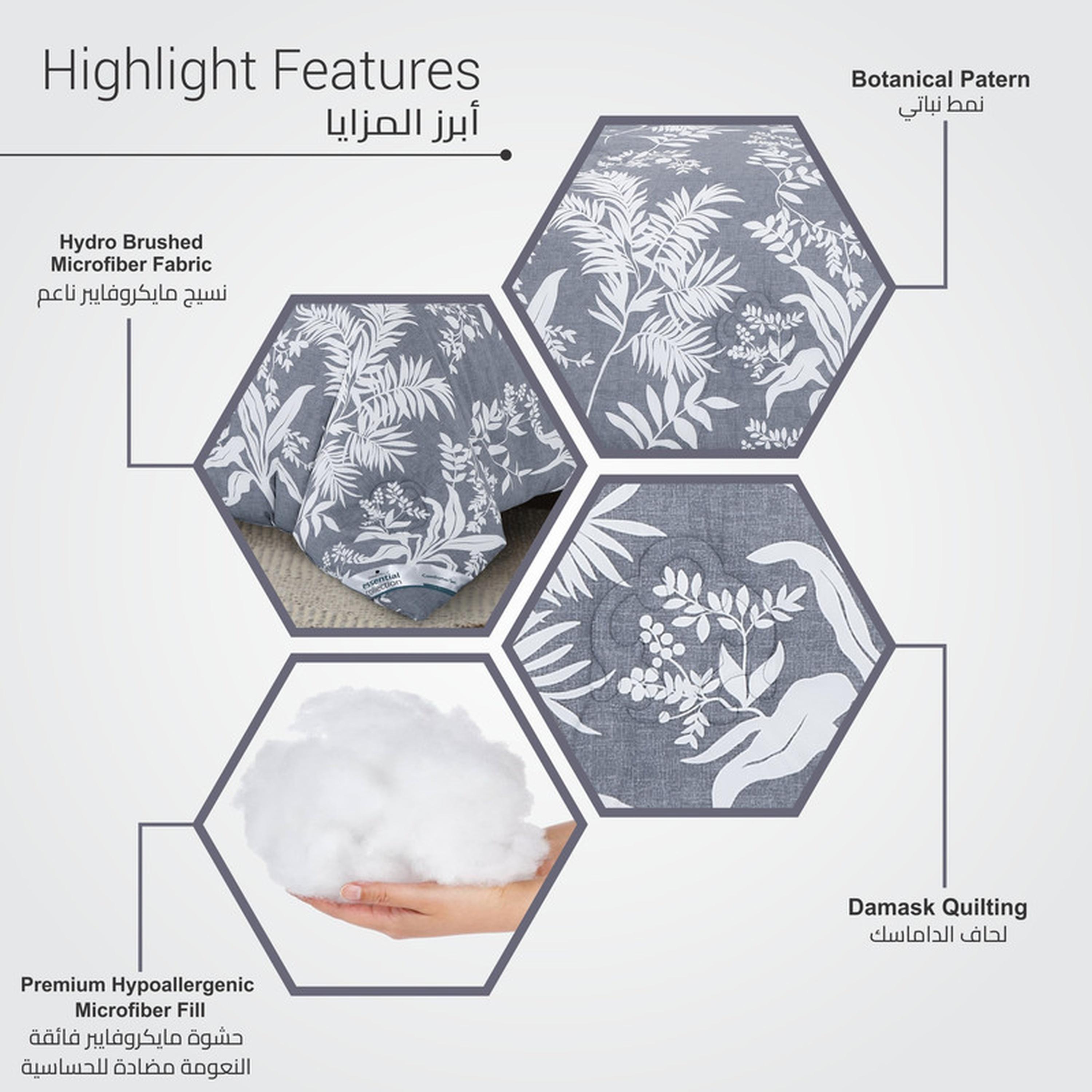 Floral Print 4-Piece Twin Comforter Set - 170x230 cms-household-bedding-comfortersandbedspreads-comforters-image-166