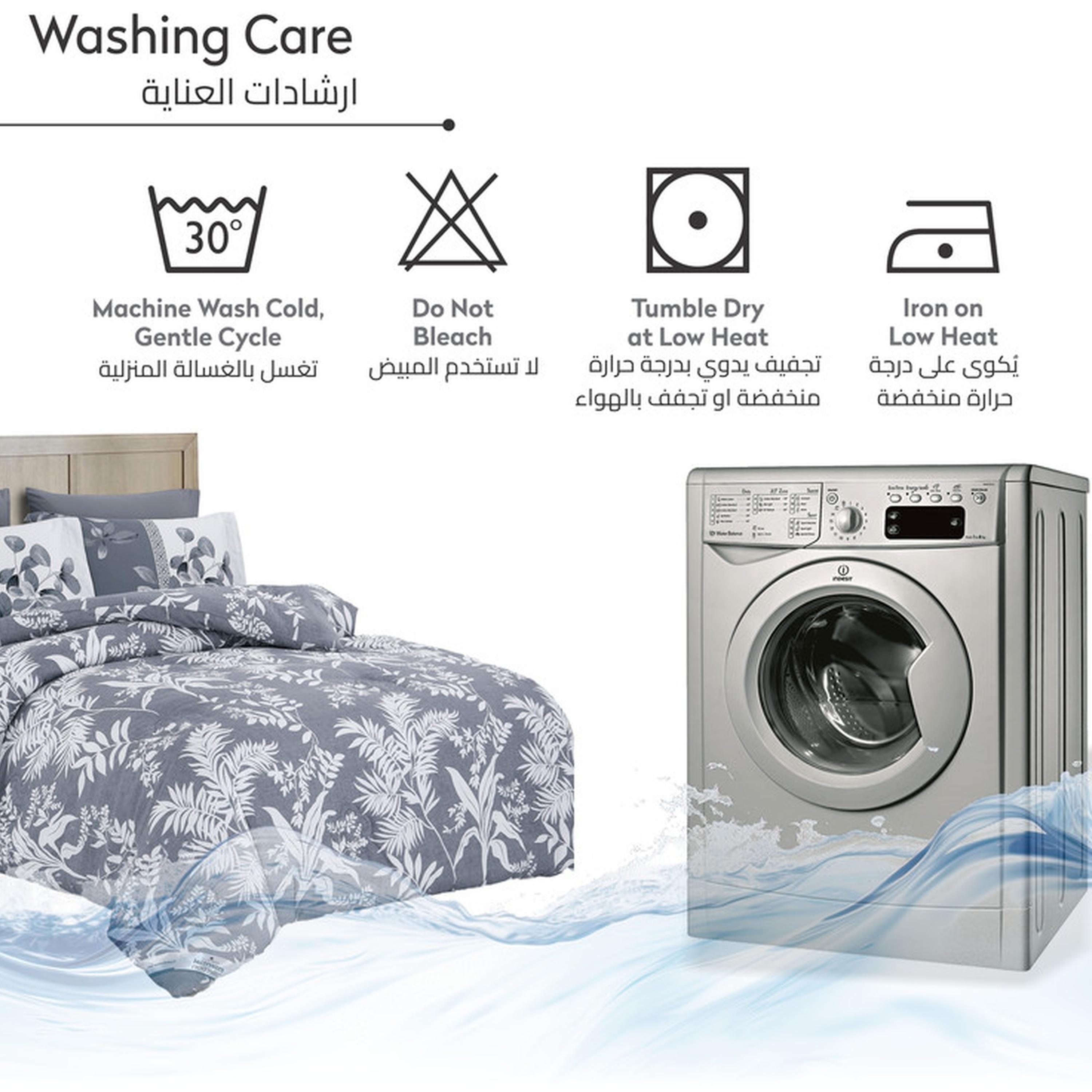 Floral Print 4-Piece Twin Comforter Set - 170x230 cms-household-bedding-comfortersandbedspreads-comforters-image-168