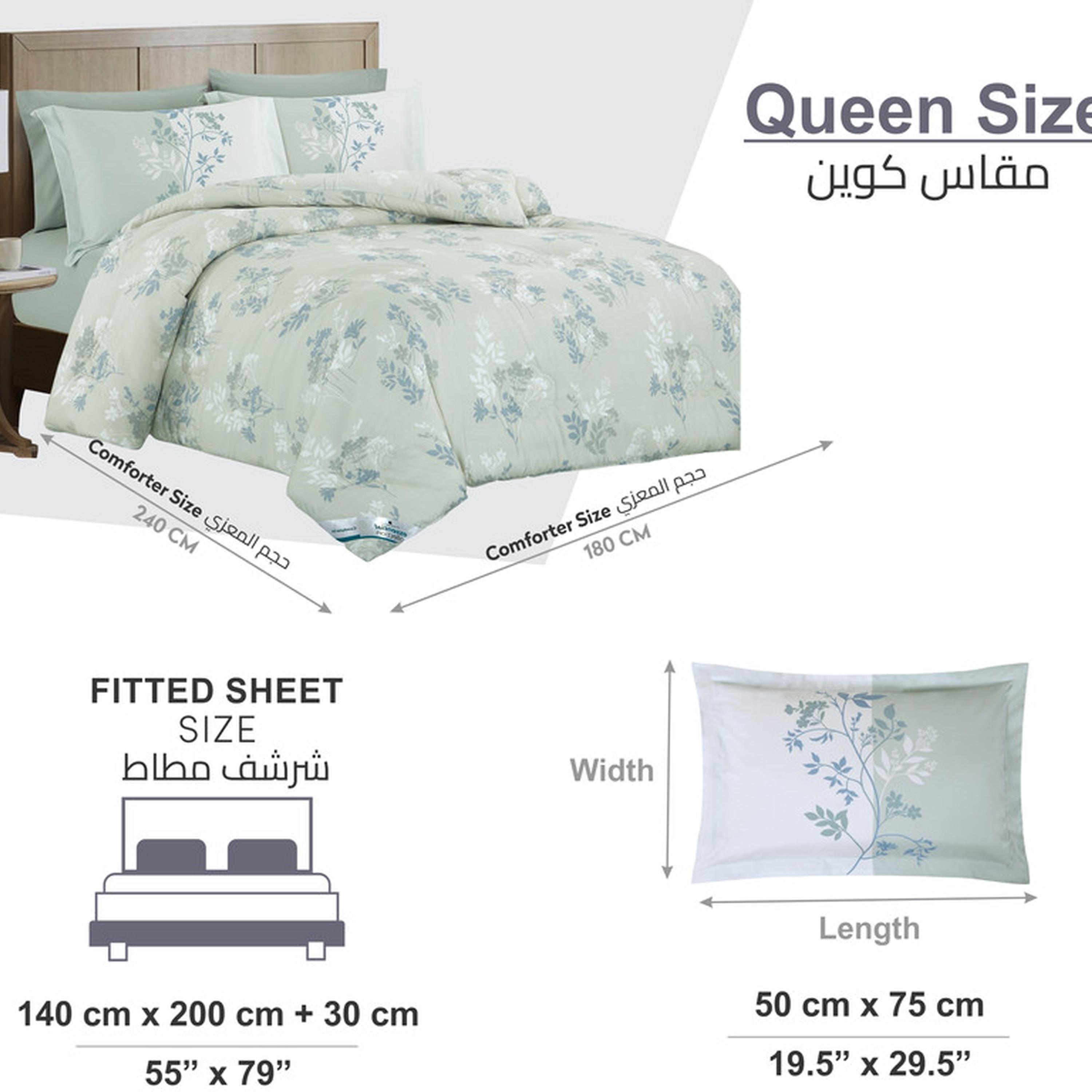 Floral Print 4-Piece Twin Comforter Set - 170x230 cms-household-bedding-comfortersandbedspreads-comforters-image-171