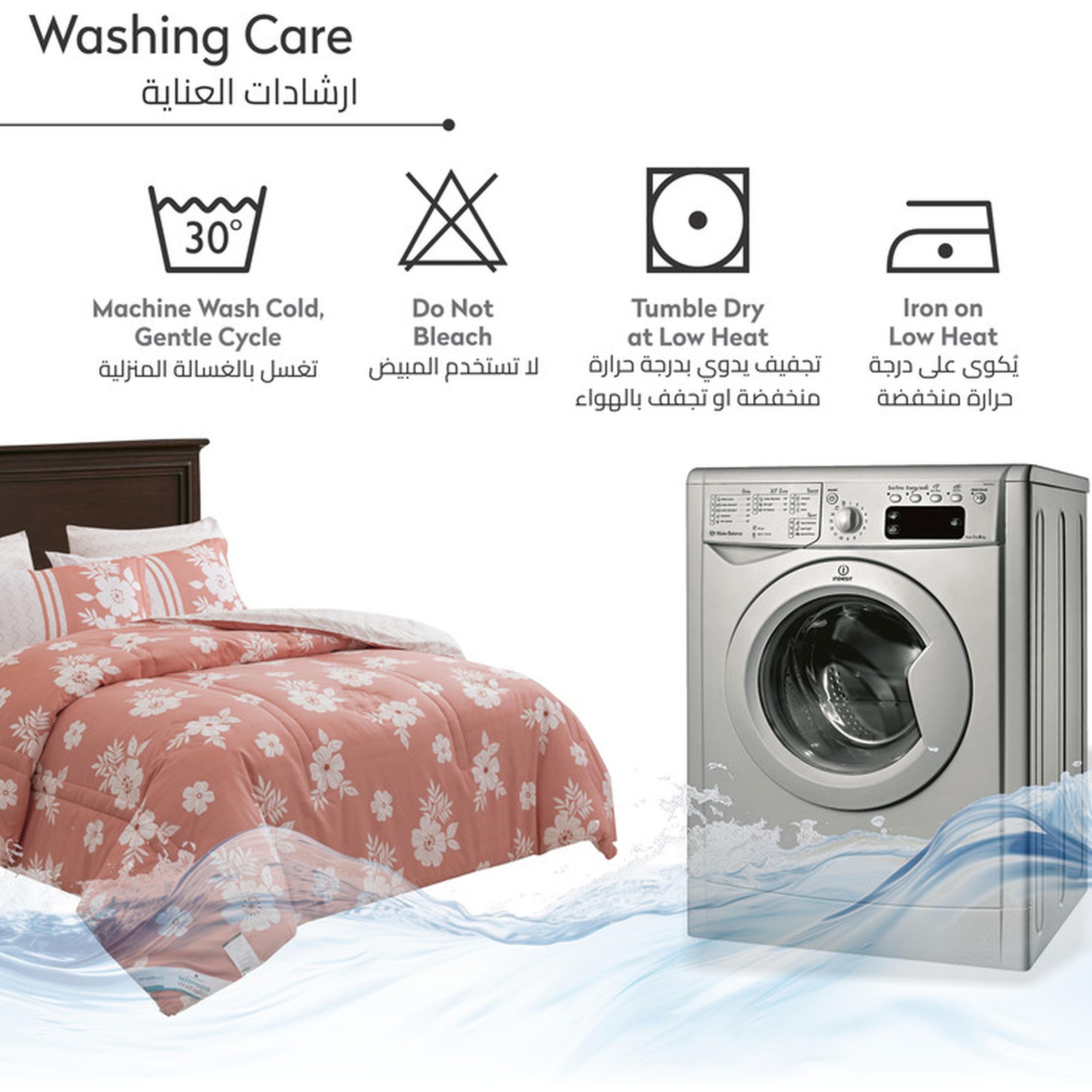 Floral Print 4-Piece Twin Comforter Set - 170x230 cms-household-bedding-comfortersandbedspreads-comforters-image-25