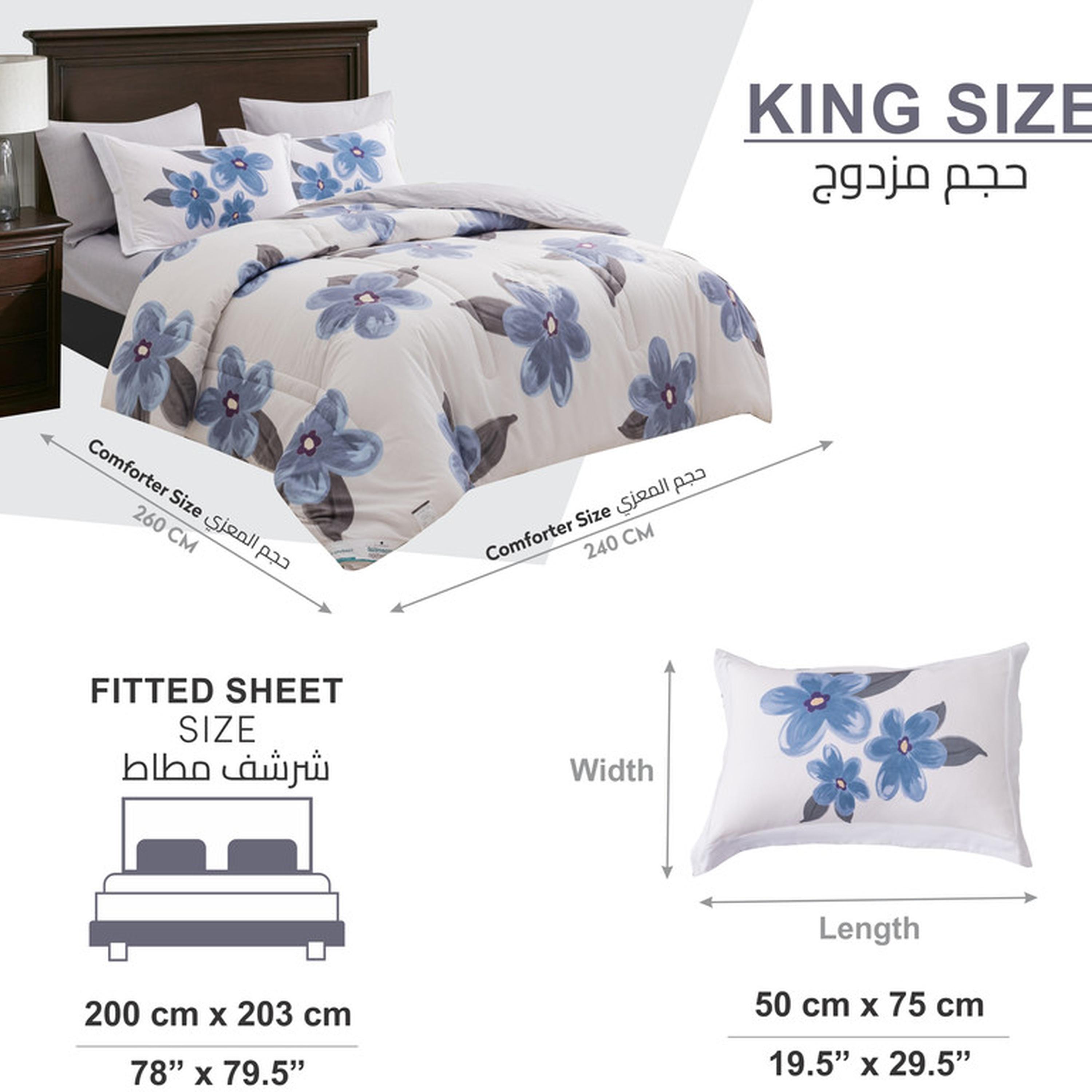 طقم لحاف كينج مربعات 6 قطع من دونتيلا - 240×260 سم-household-bedding-comfortersandbedspreads-comforters-image-34