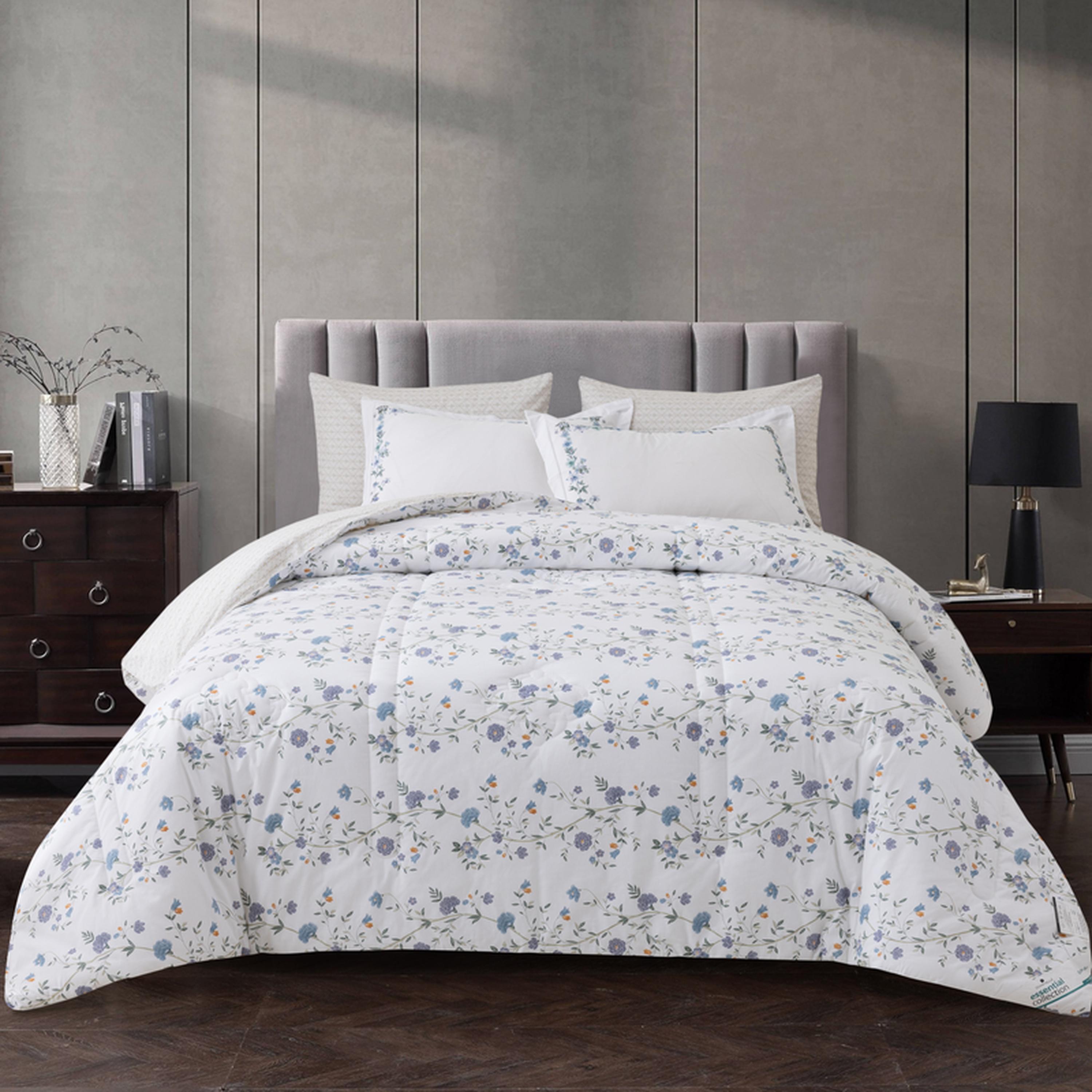 Floral Print 6-Piece Cotton King Comforter Set - 260x240 cms-household-bedding-comfortersandbedspreads-comforters-image-1