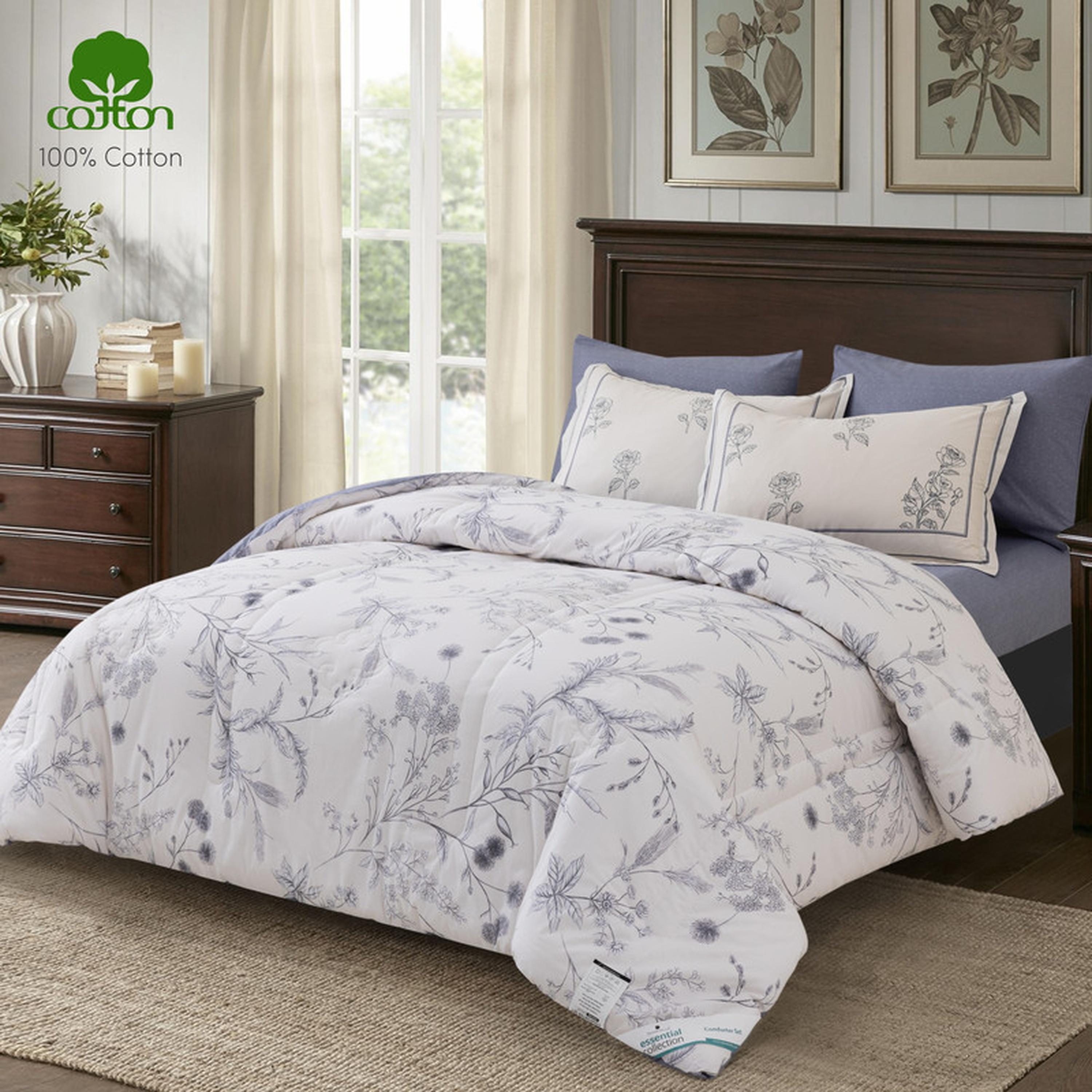 طقم لحاف كينج قطن بطبعات 6 قطع من دونتيلا - 260x240 سم-household-bedding-comfortersandbedspreads-comforters-image-9
