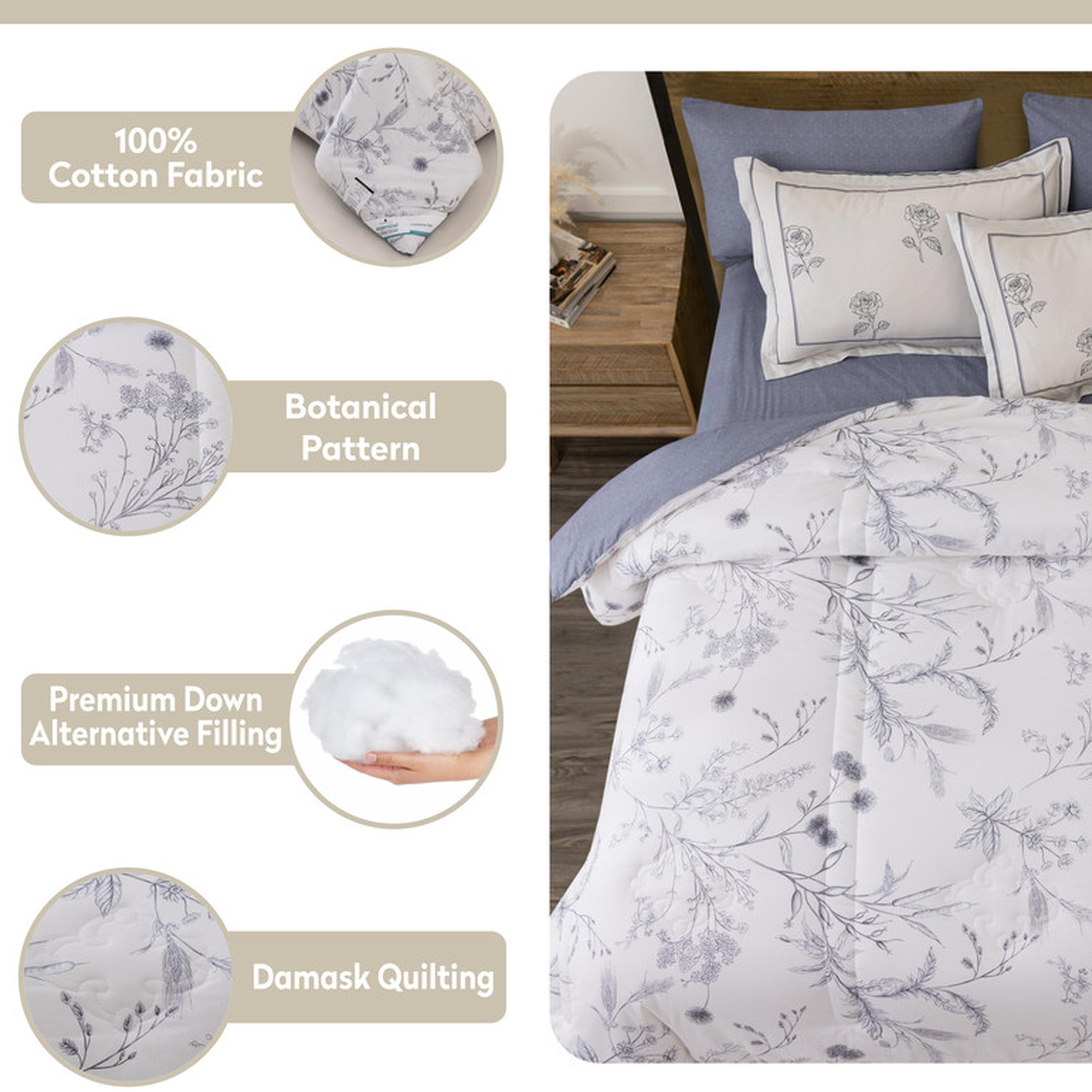 طقم لحاف كينج قطن بطبعات 6 قطع من دونتيلا - 260x240 سم-household-bedding-comfortersandbedspreads-comforters-image-12