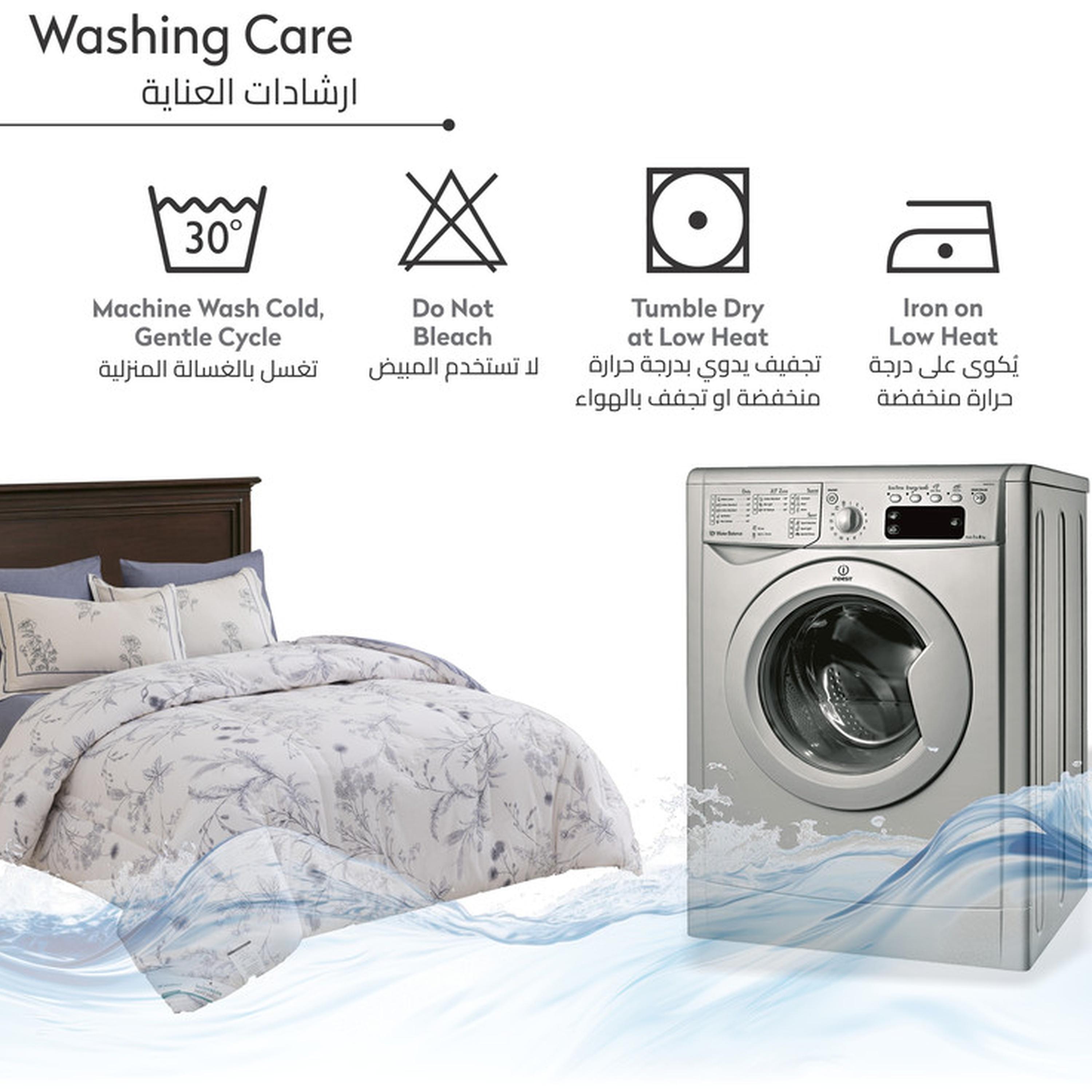 طقم لحاف كينج قطن بطبعات 6 قطع من دونتيلا - 260x240 سم-household-bedding-comfortersandbedspreads-comforters-image-14
