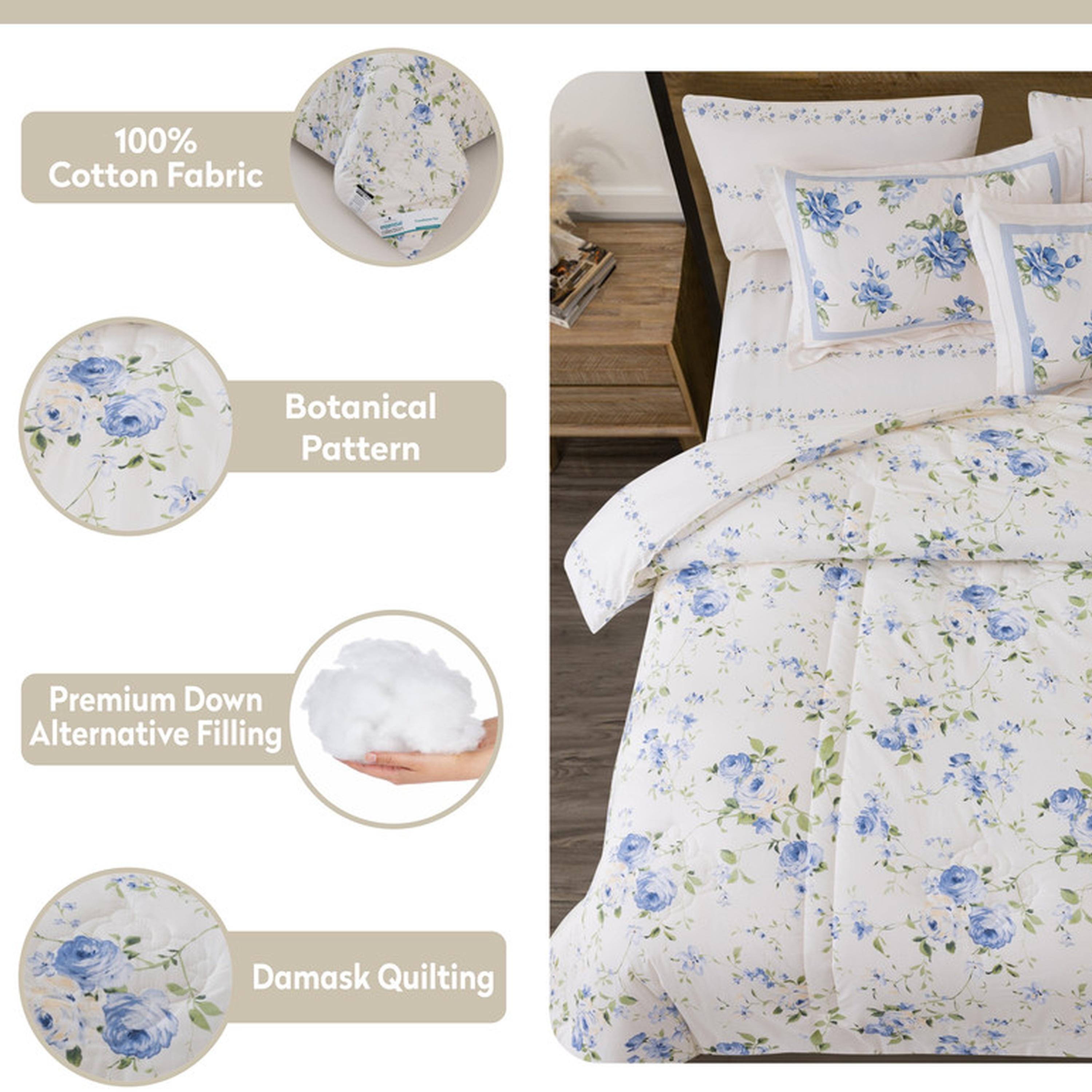 طقم لحاف كينج مربعات 6 قطع من دونتيلا - 240×260 سم-household-bedding-comfortersandbedspreads-comforters-image-53