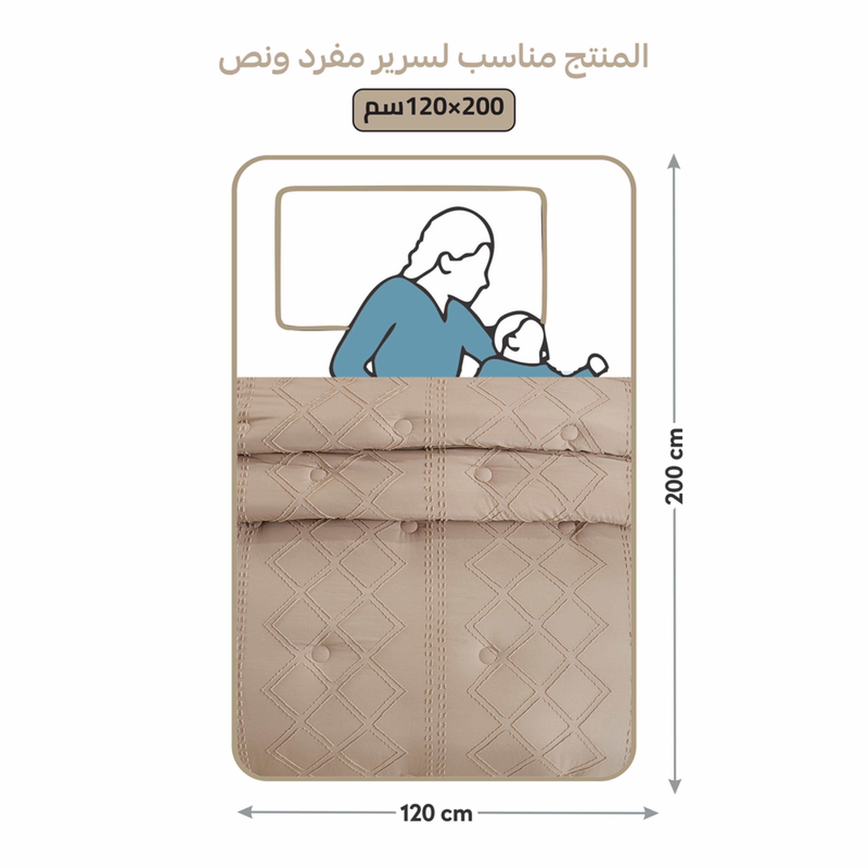 Tufted Embroidered 4-Piece Single Comforter Set - 170x230 cms-household-bedding-comfortersandbedspreads-comforters-image-2