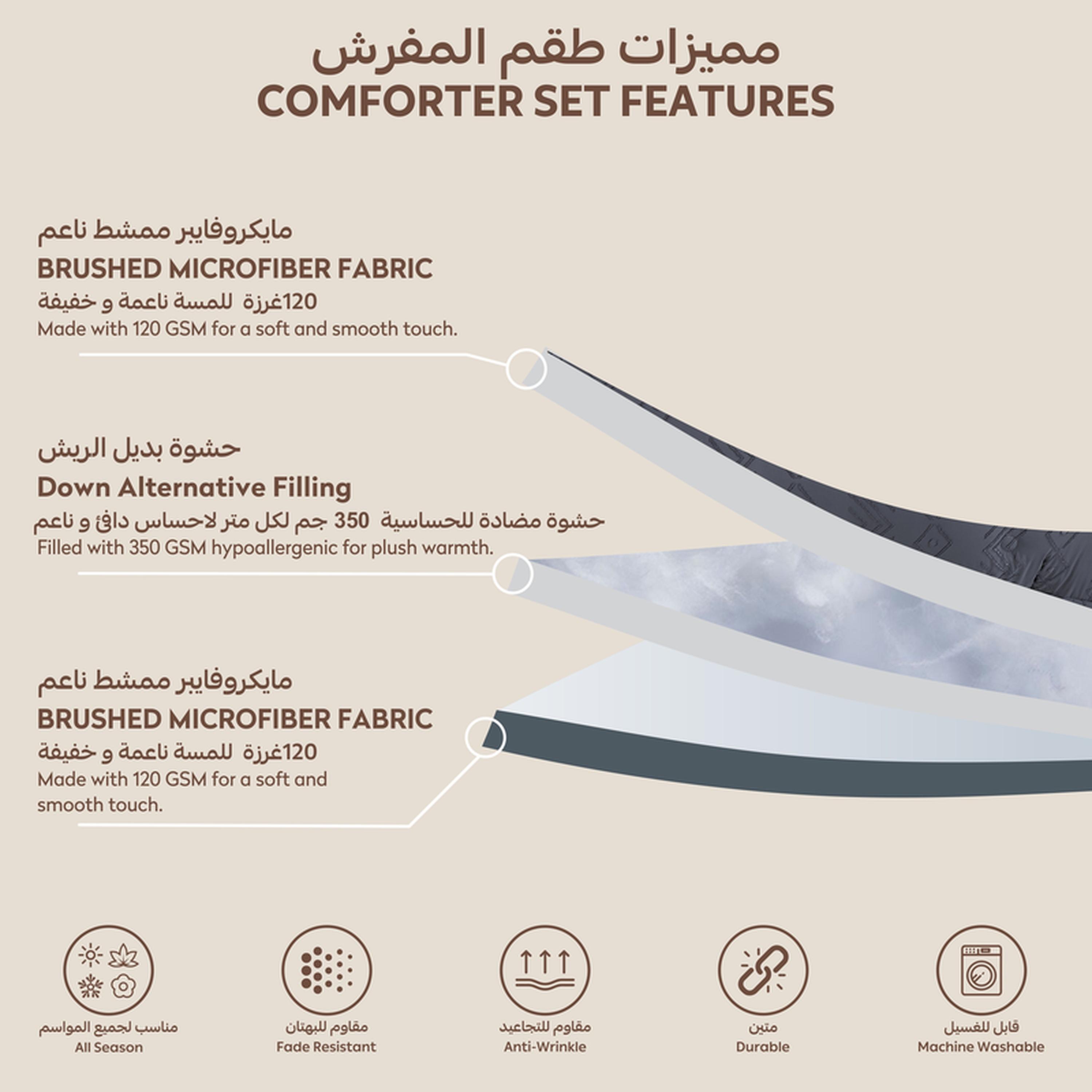 Tufted Embroidered 4-Piece Single Comforter Set - 170x230 cms-household-bedding-comfortersandbedspreads-comforters-image-16