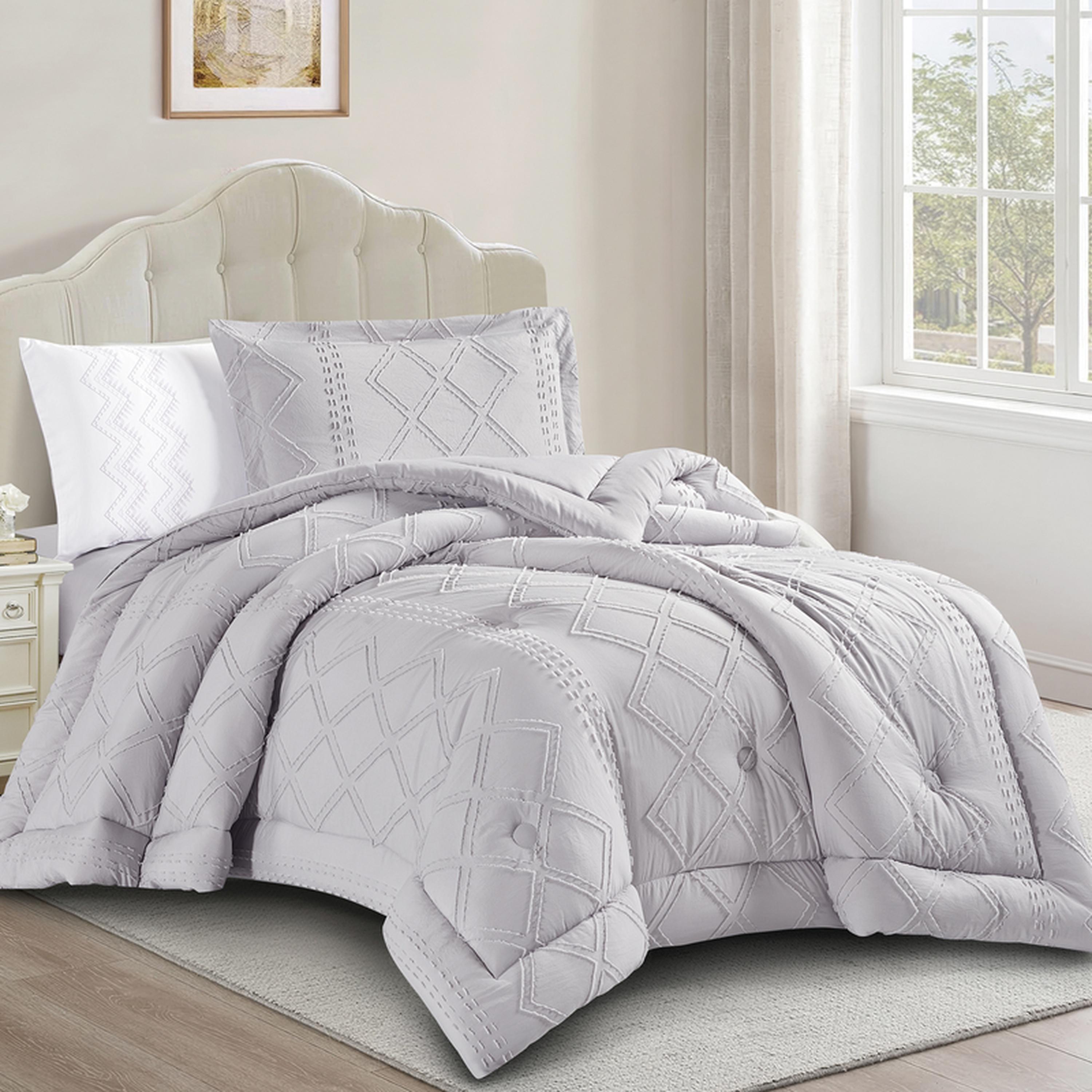 Tufted Embroidered 4-Piece Single Comforter Set - 170x230 cms-household-bedding-comfortersandbedspreads-comforters-image-19