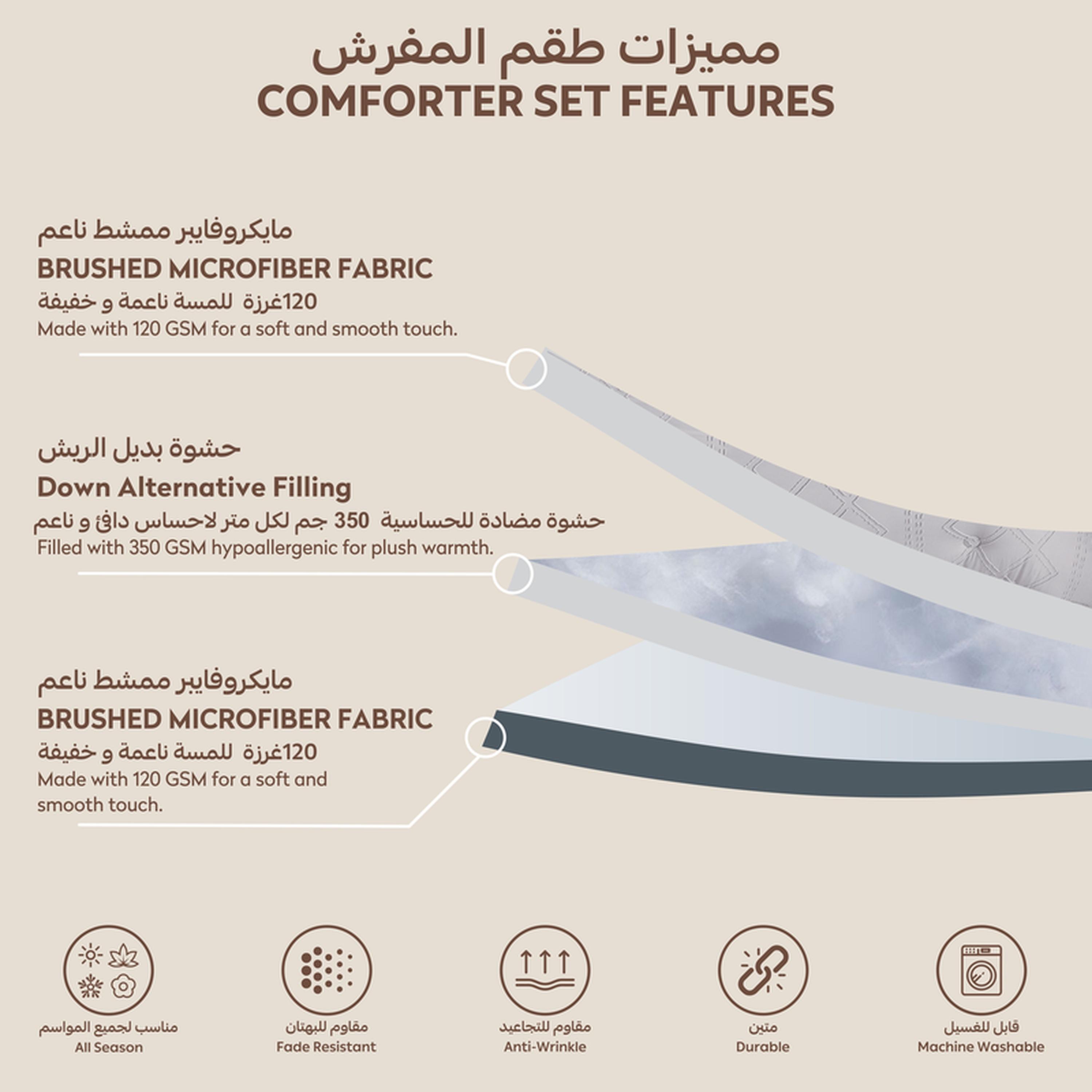 Tufted Embroidered 4-Piece Single Comforter Set - 170x230 cms-household-bedding-comfortersandbedspreads-comforters-image-22