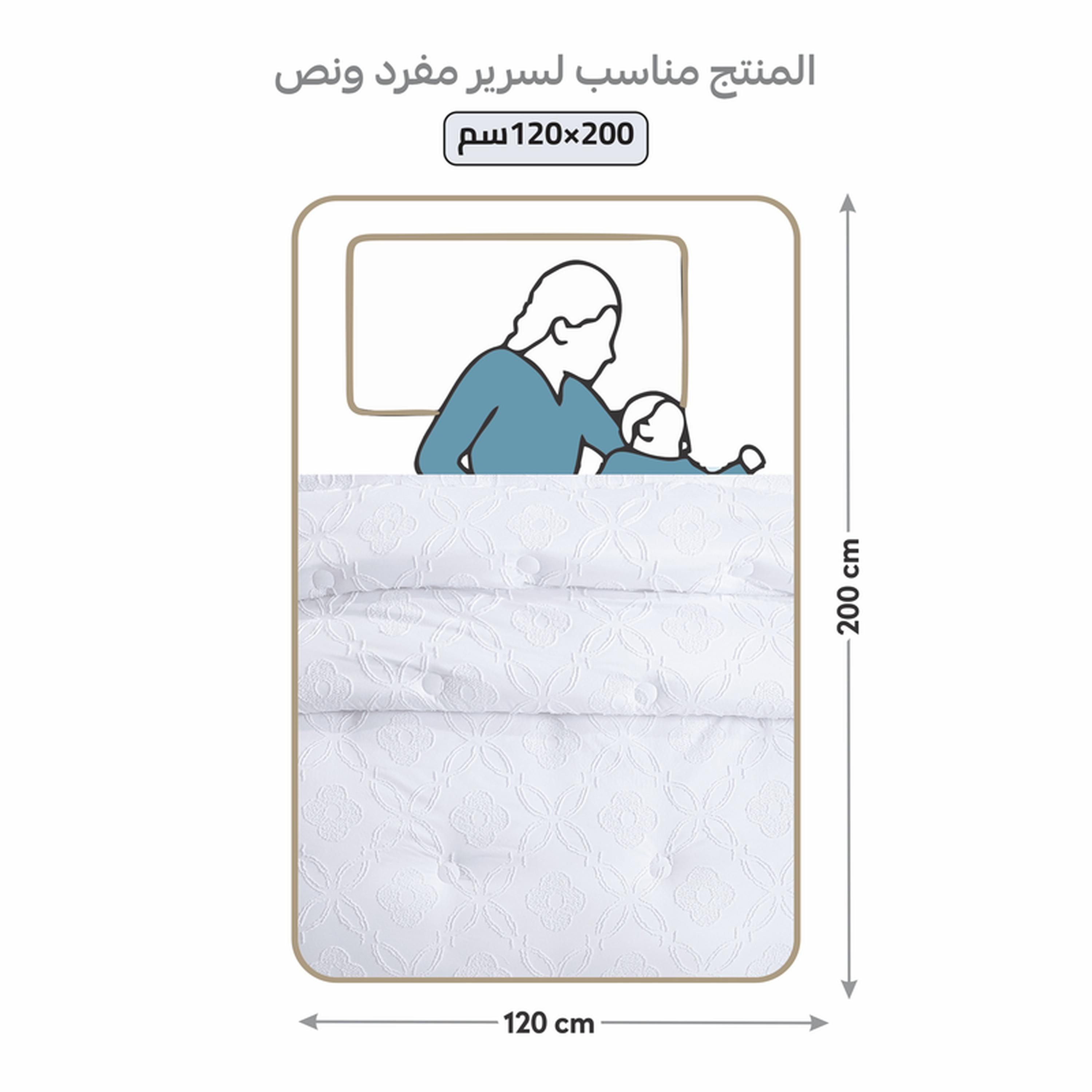 Tufted Embroidered 4-Piece Single Comforter Set - 170x230 cms-household-bedding-comfortersandbedspreads-comforters-image-26