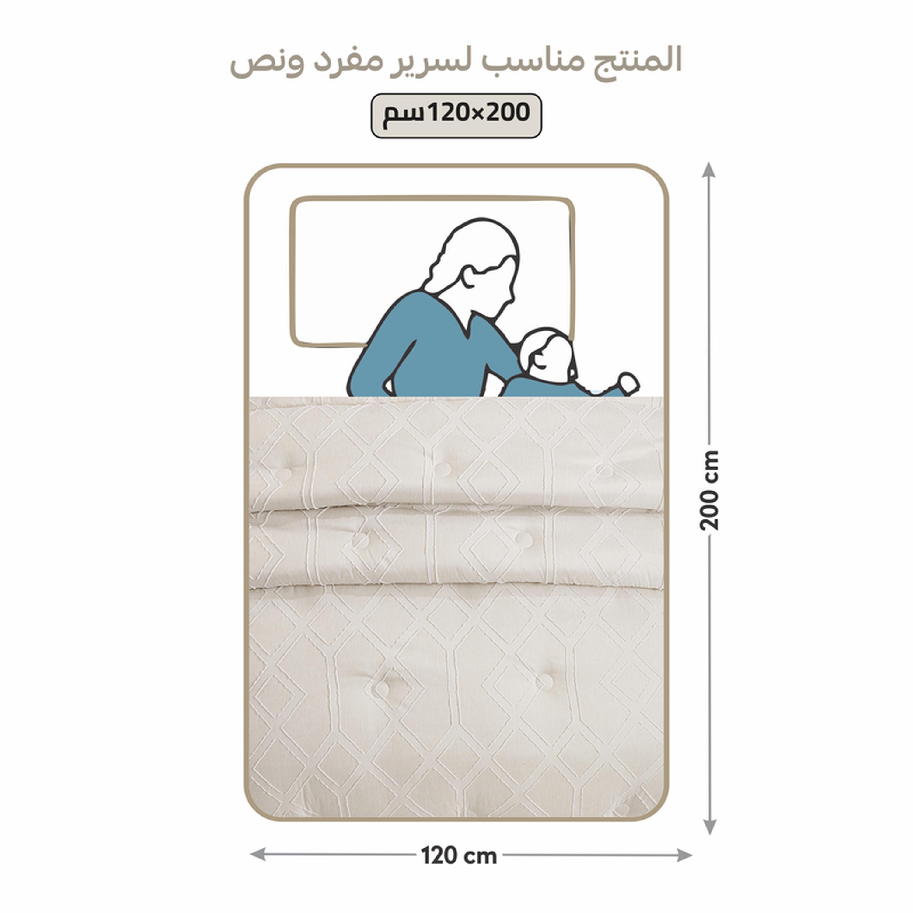 Tufted Embroidered 4-Piece Single Comforter Set - 170x230 cms-household-bedding-comfortersandbedspreads-comforters-image-32