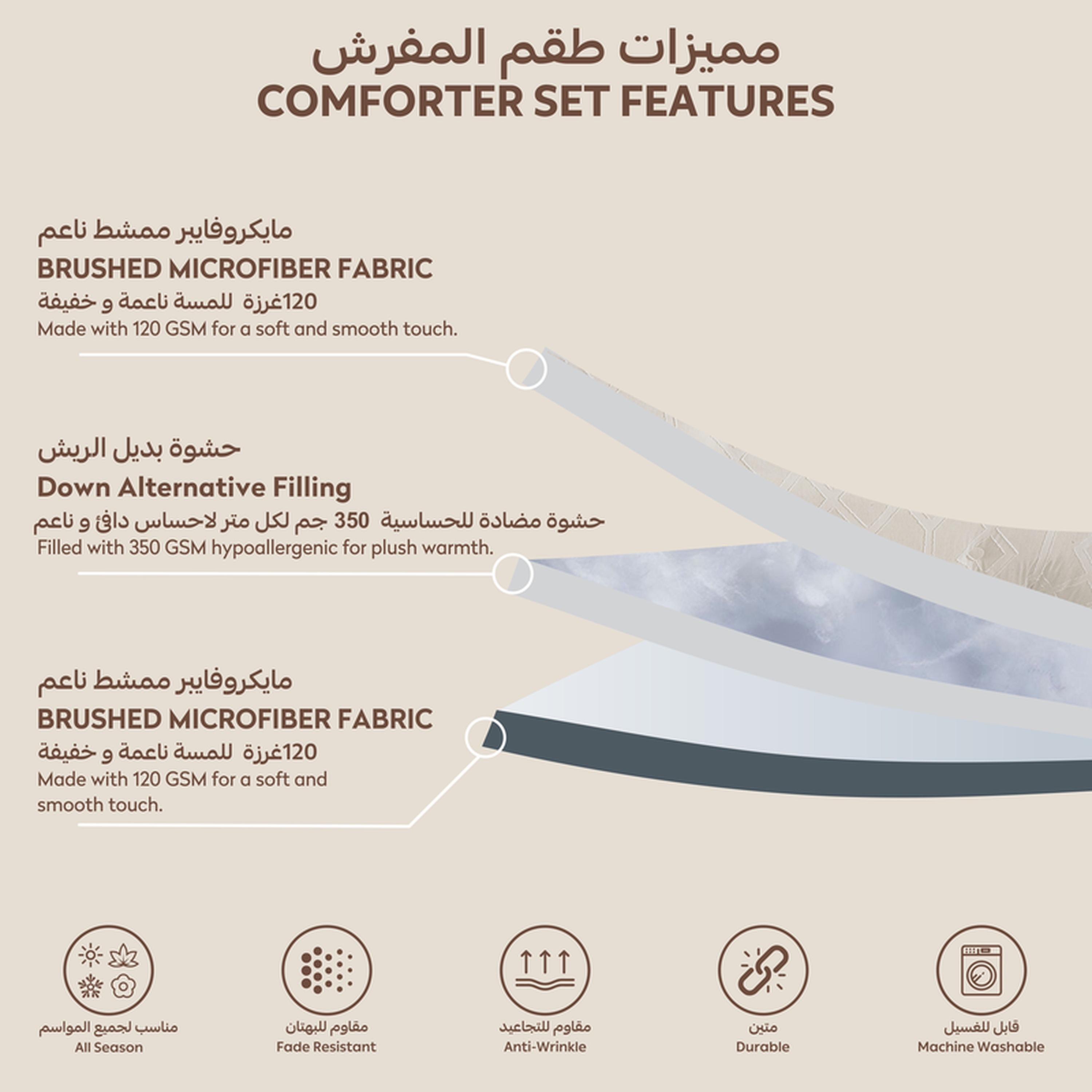 Tufted Embroidered 4-Piece Single Comforter Set - 170x230 cms-household-bedding-comfortersandbedspreads-comforters-image-34
