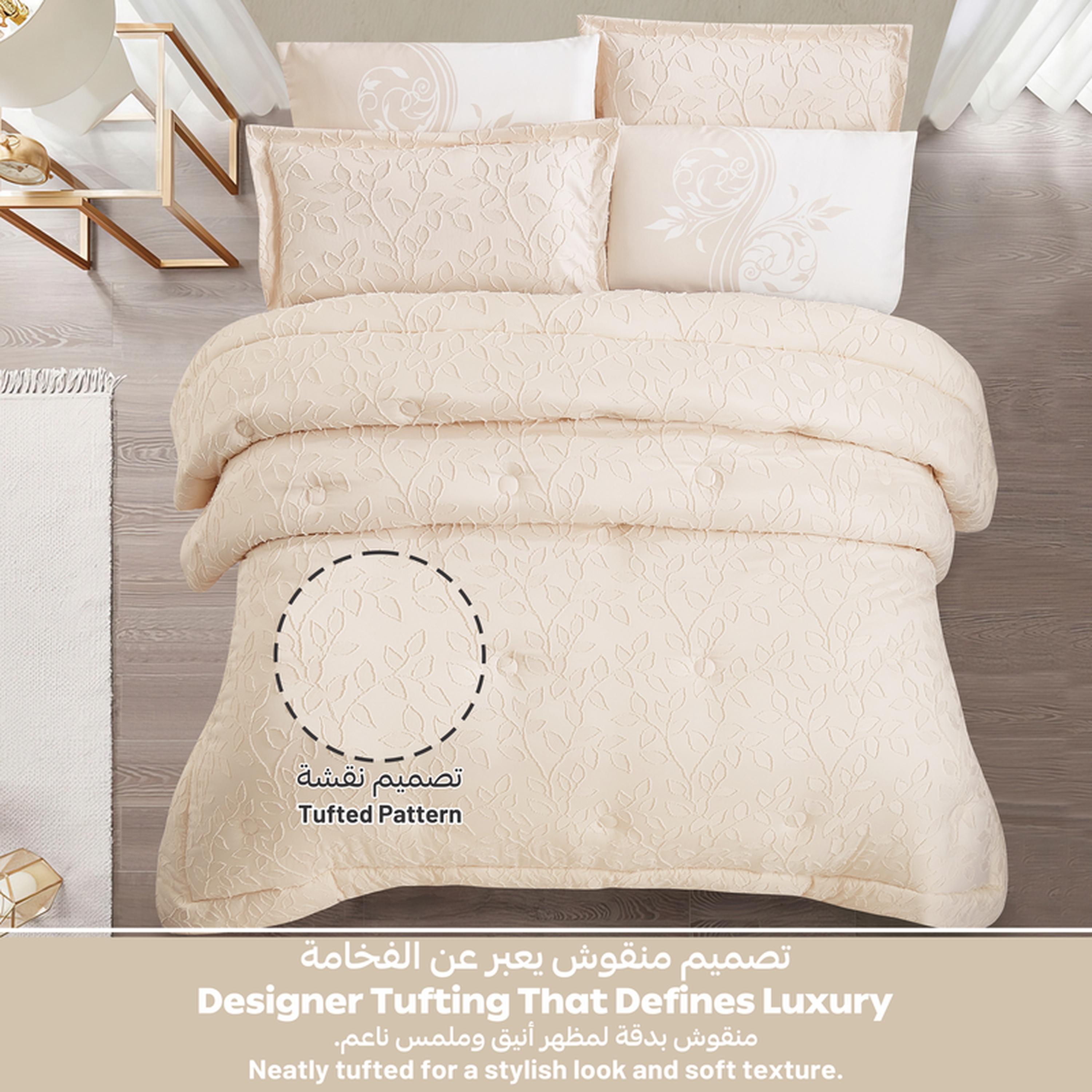 Tufted Embroidered 6-Piece King Comforter Set - 240x260 cms-household-bedding-comfortersandbedspreads-comforters-image-3