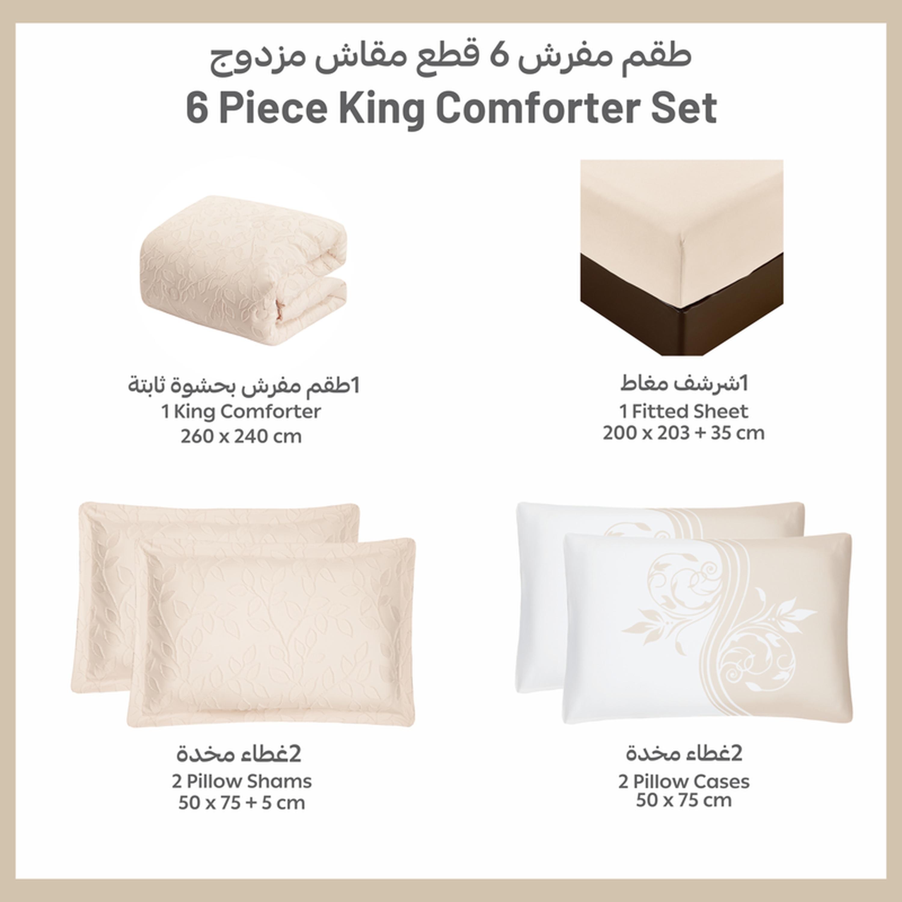 Tufted Embroidered 6-Piece King Comforter Set - 240x260 cms-household-bedding-comfortersandbedspreads-comforters-image-6