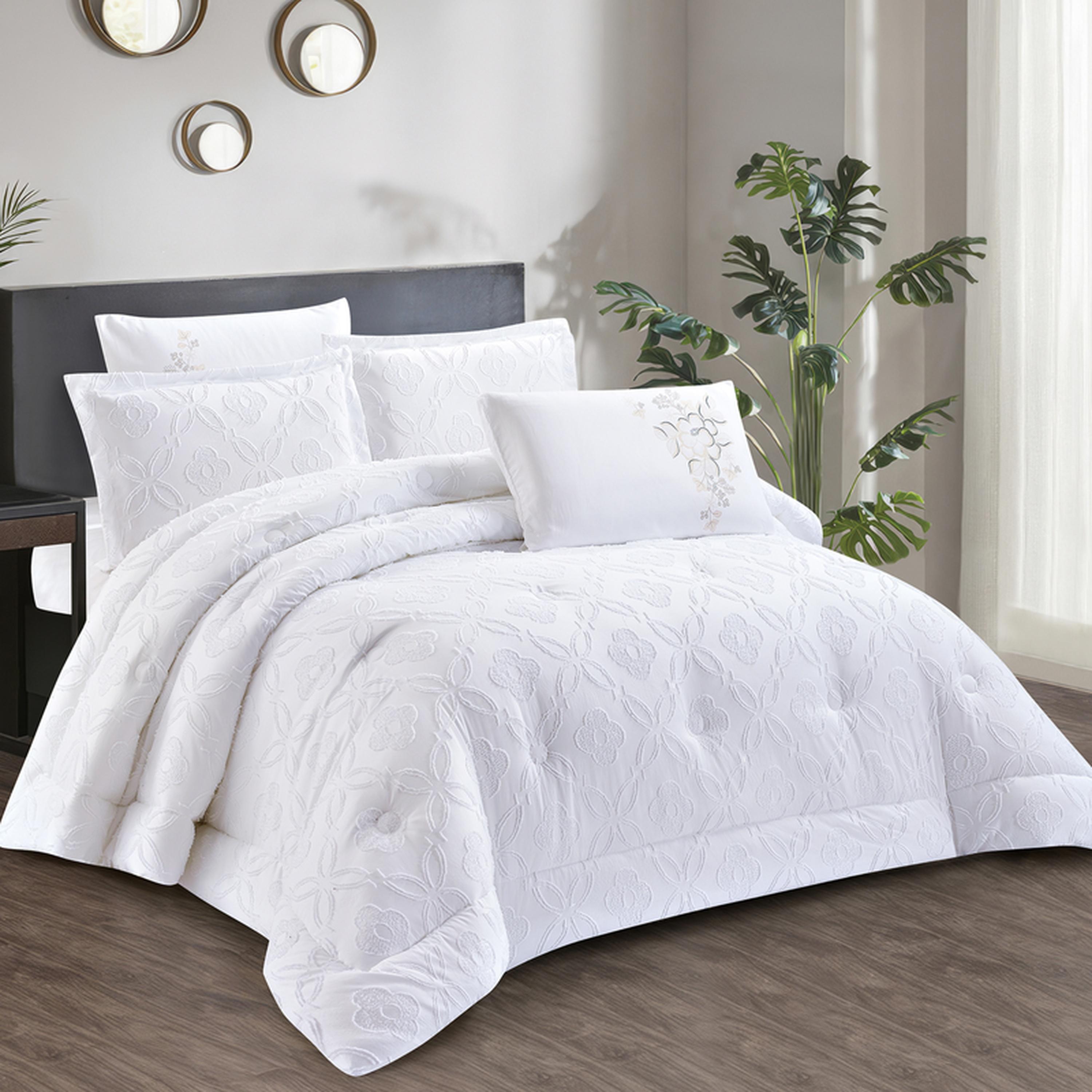 طقم لحاف كينج مطرز بأزرار 6 قطع من دونتيلا - 240x260 سم-household-bedding-comfortersandbedspreads-comforters-image-29