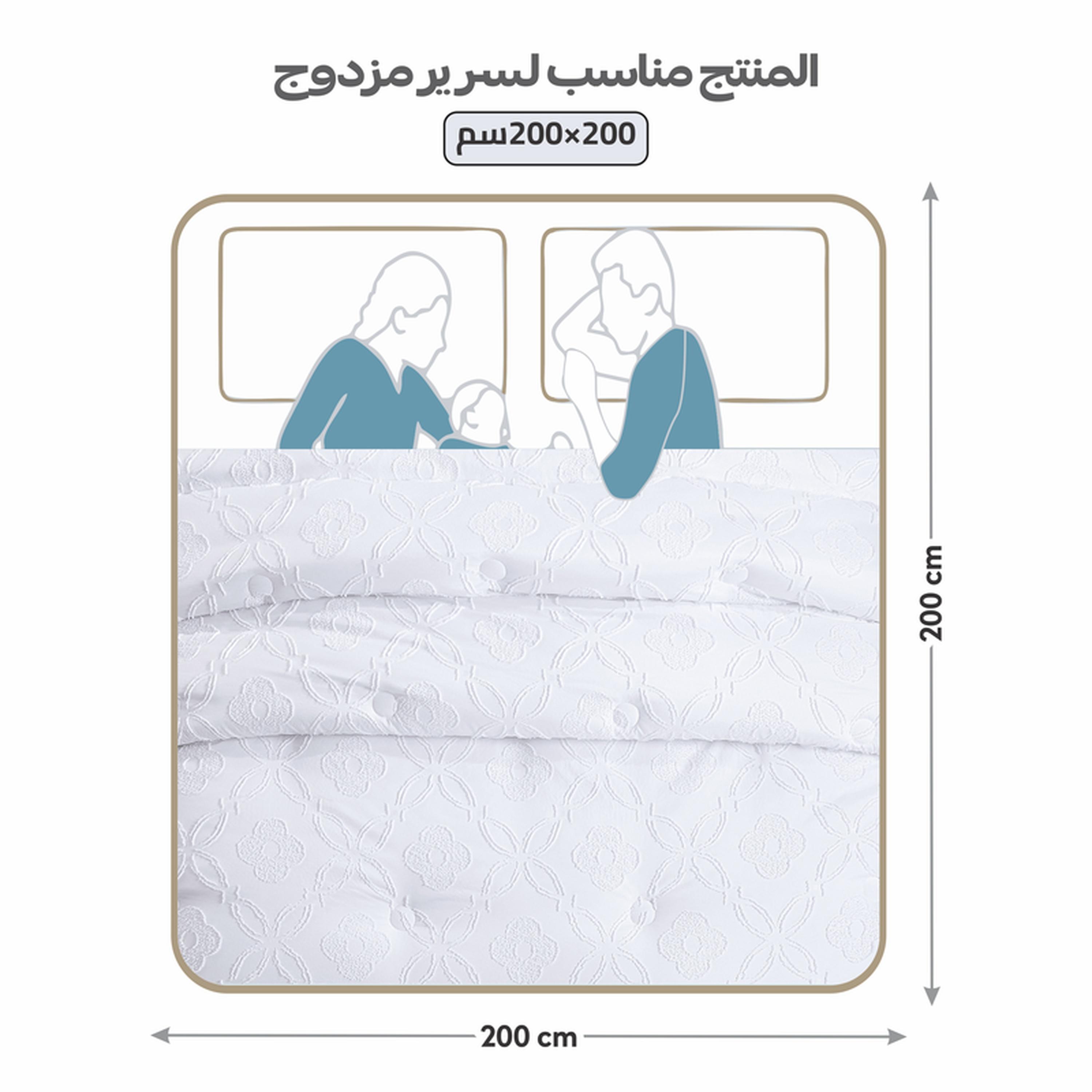 طقم لحاف كينج مطرز بأزرار 6 قطع من دونتيلا - 240x260 سم-household-bedding-comfortersandbedspreads-comforters-image-30