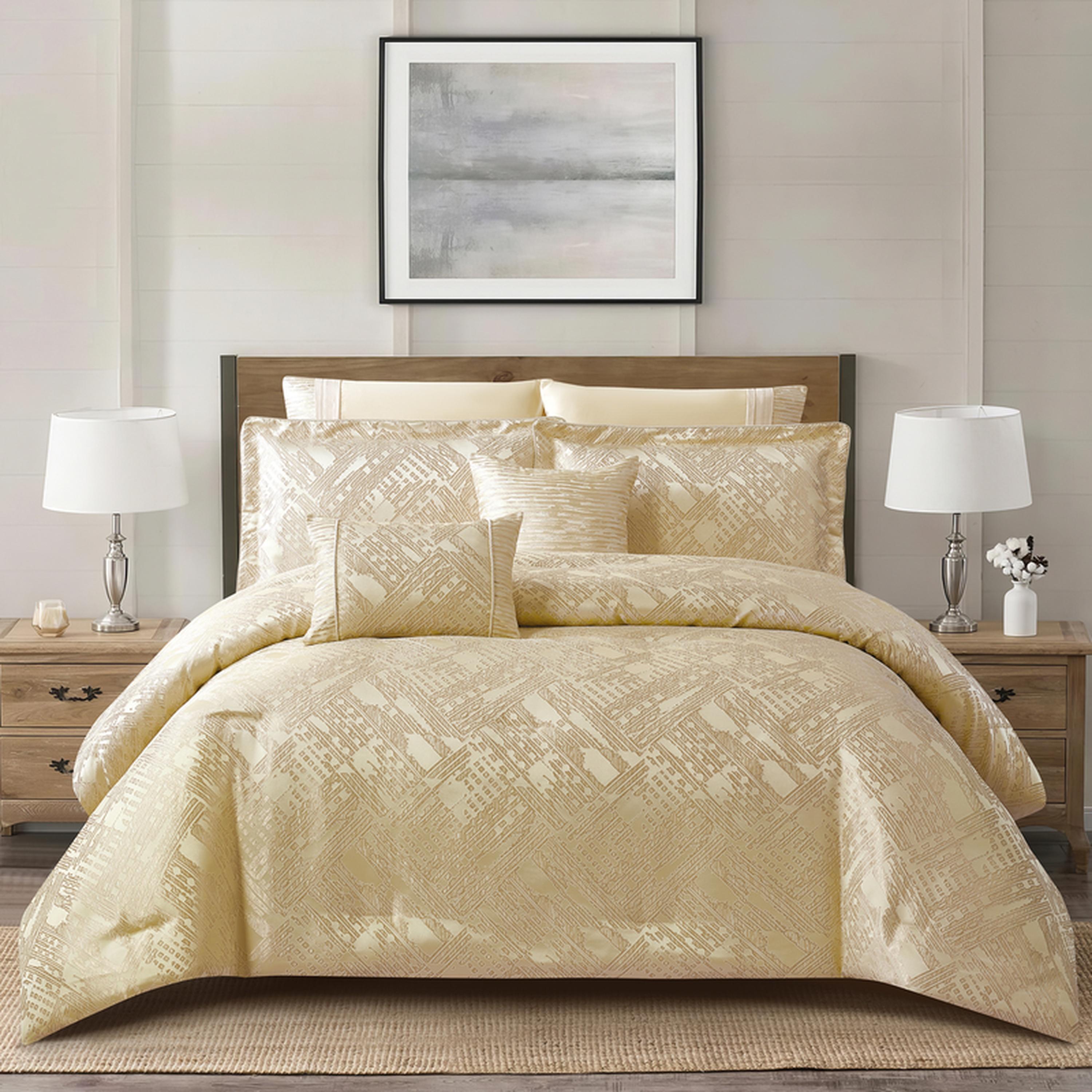 طقم لحاف بطبعات 8 قطع كينج من دونيتيلا - 260×240 سم-household-bedding-comfortersandbedspreads-comforters-image-8