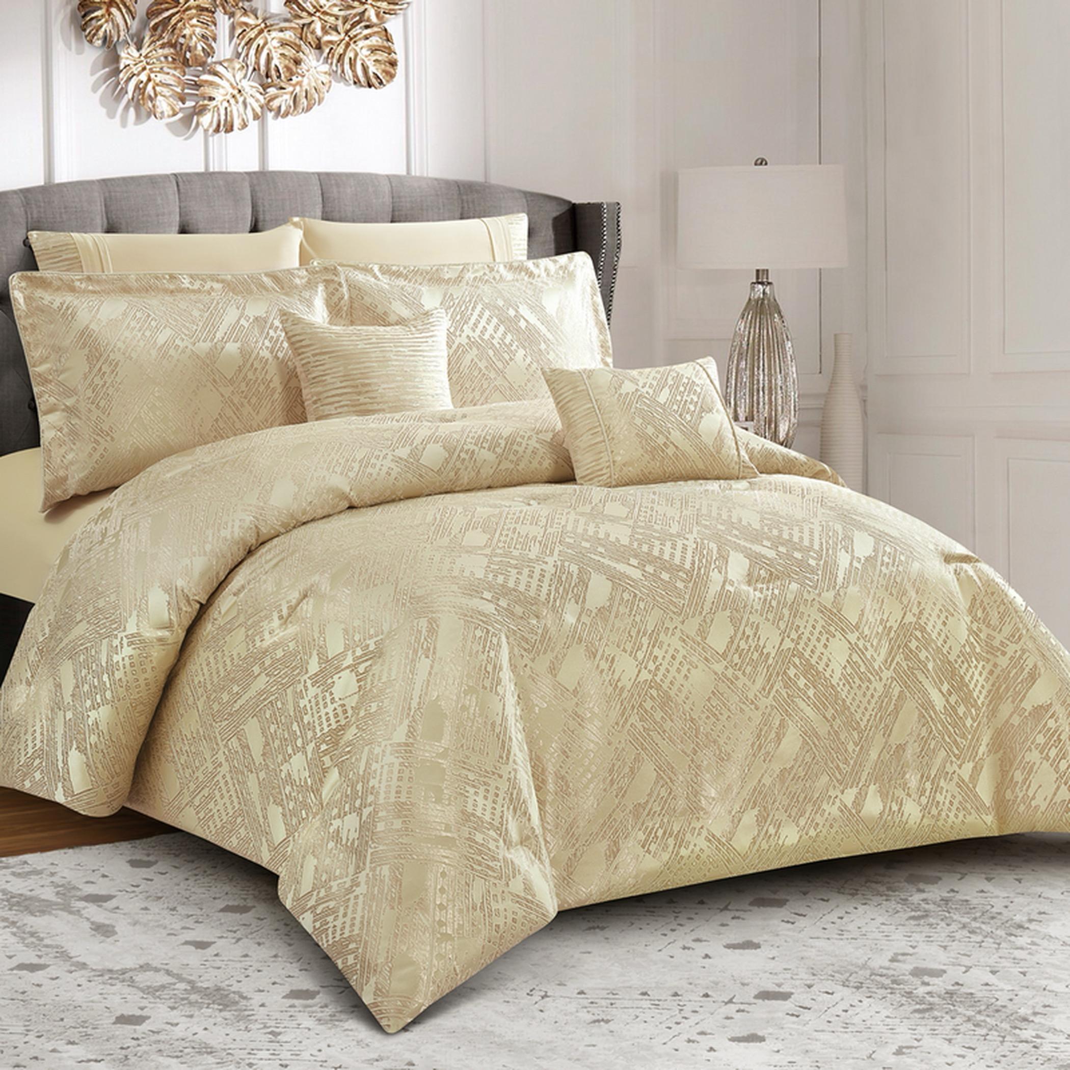 طقم لحاف بطبعات 8 قطع كينج من دونيتيلا - 260×240 سم-household-bedding-comfortersandbedspreads-comforters-image-9