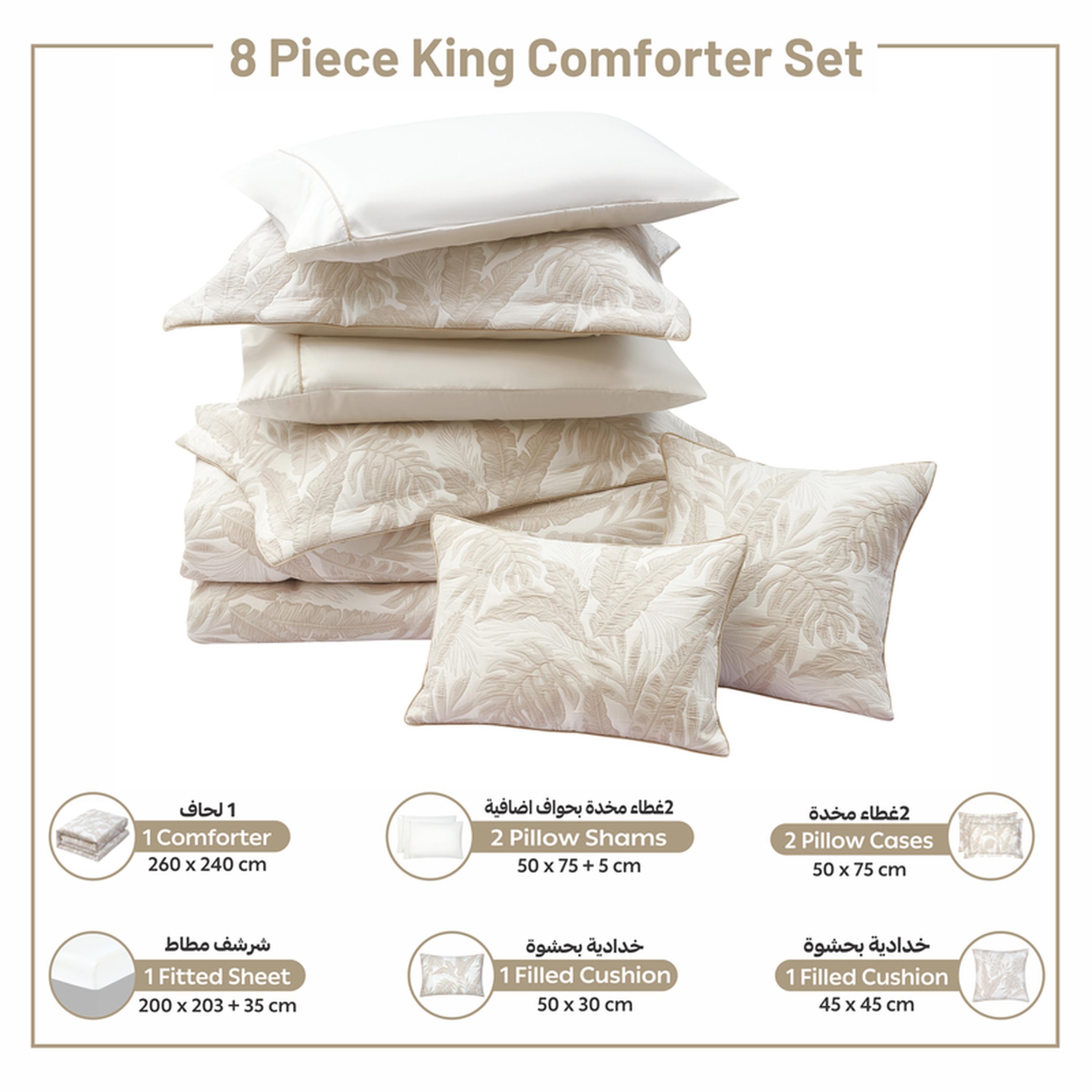 طقم لحاف بطبعات 8 قطع كينج من دونيتيلا - 260×240 سم-household-bedding-comfortersandbedspreads-comforters-image-25