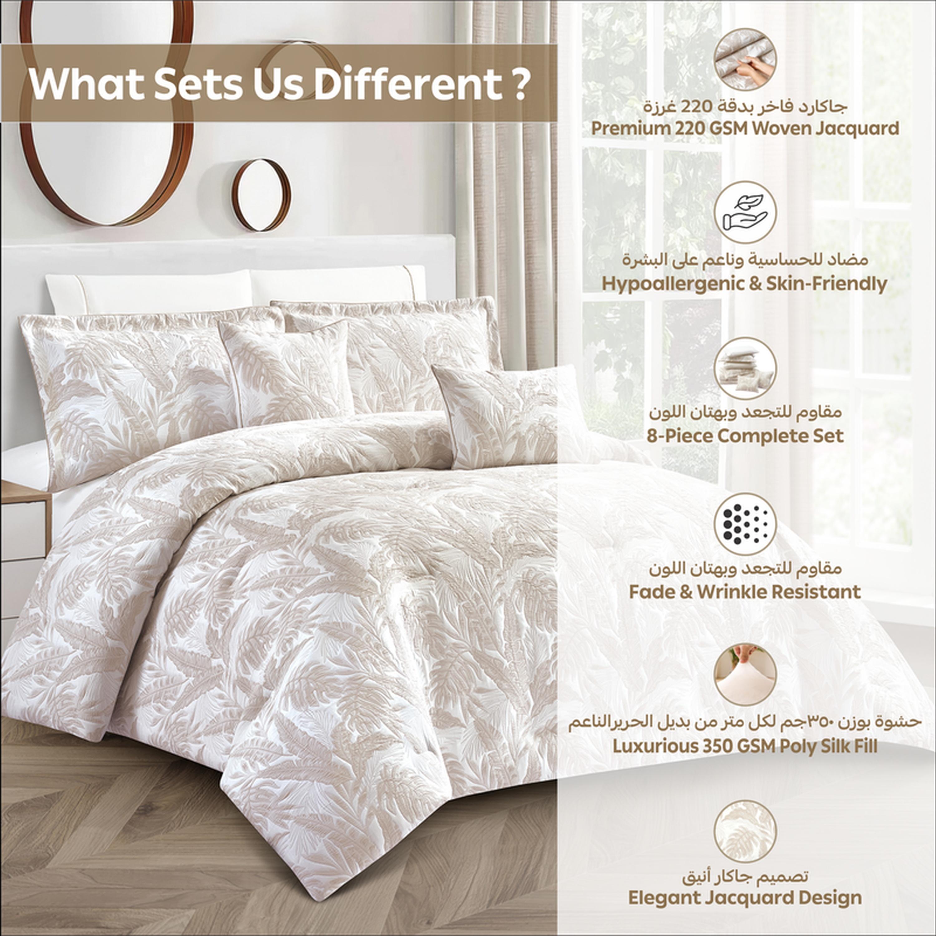 طقم لحاف بطبعات 8 قطع كينج من دونيتيلا - 260×240 سم-household-bedding-comfortersandbedspreads-comforters-image-27