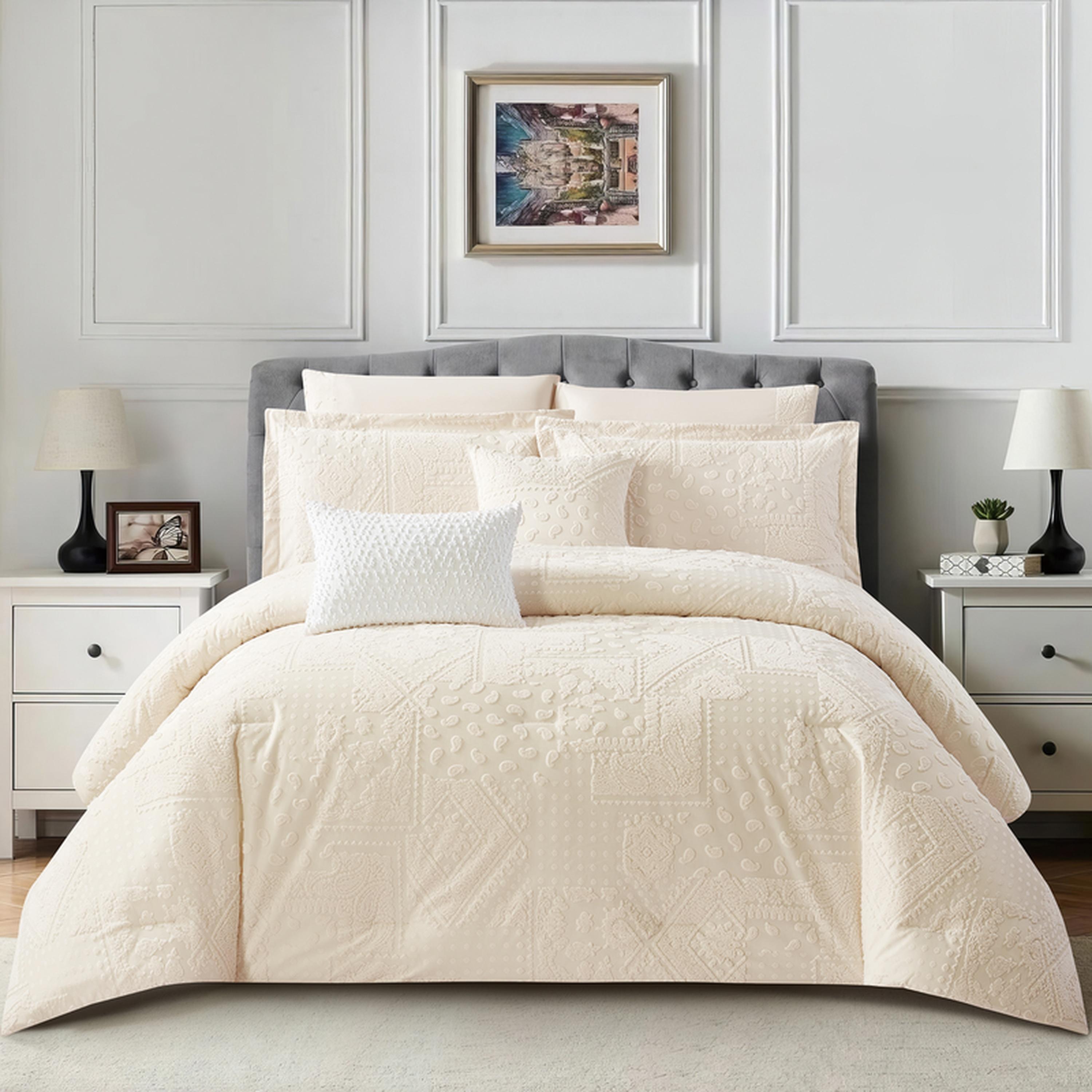 طقم لحاف بطبعات 8 قطع كينج من دونيتيلا - 260×240 سم-household-bedding-comfortersandbedspreads-comforters-image-36