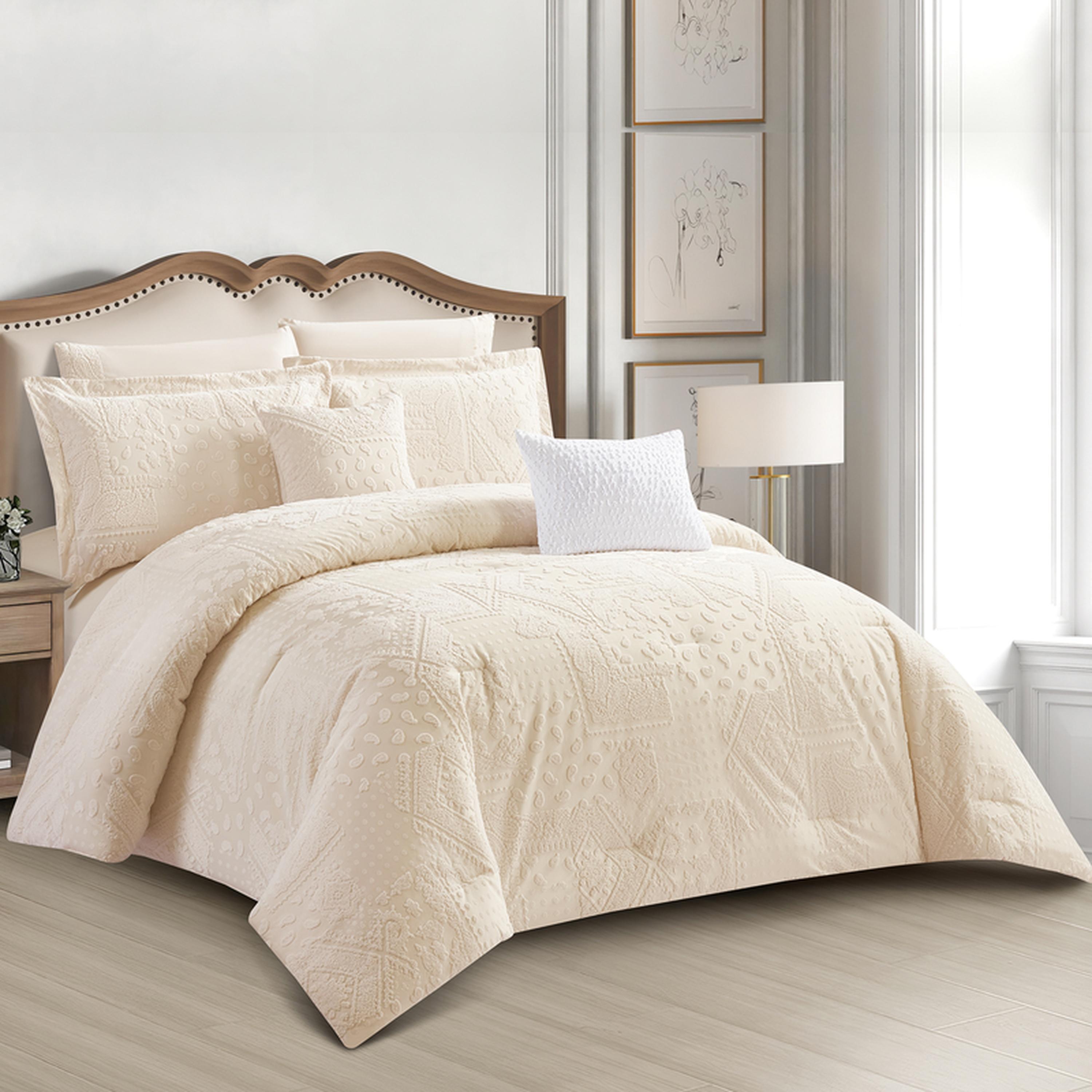 طقم لحاف بطبعات 8 قطع كينج من دونيتيلا - 260×240 سم-household-bedding-comfortersandbedspreads-comforters-image-37