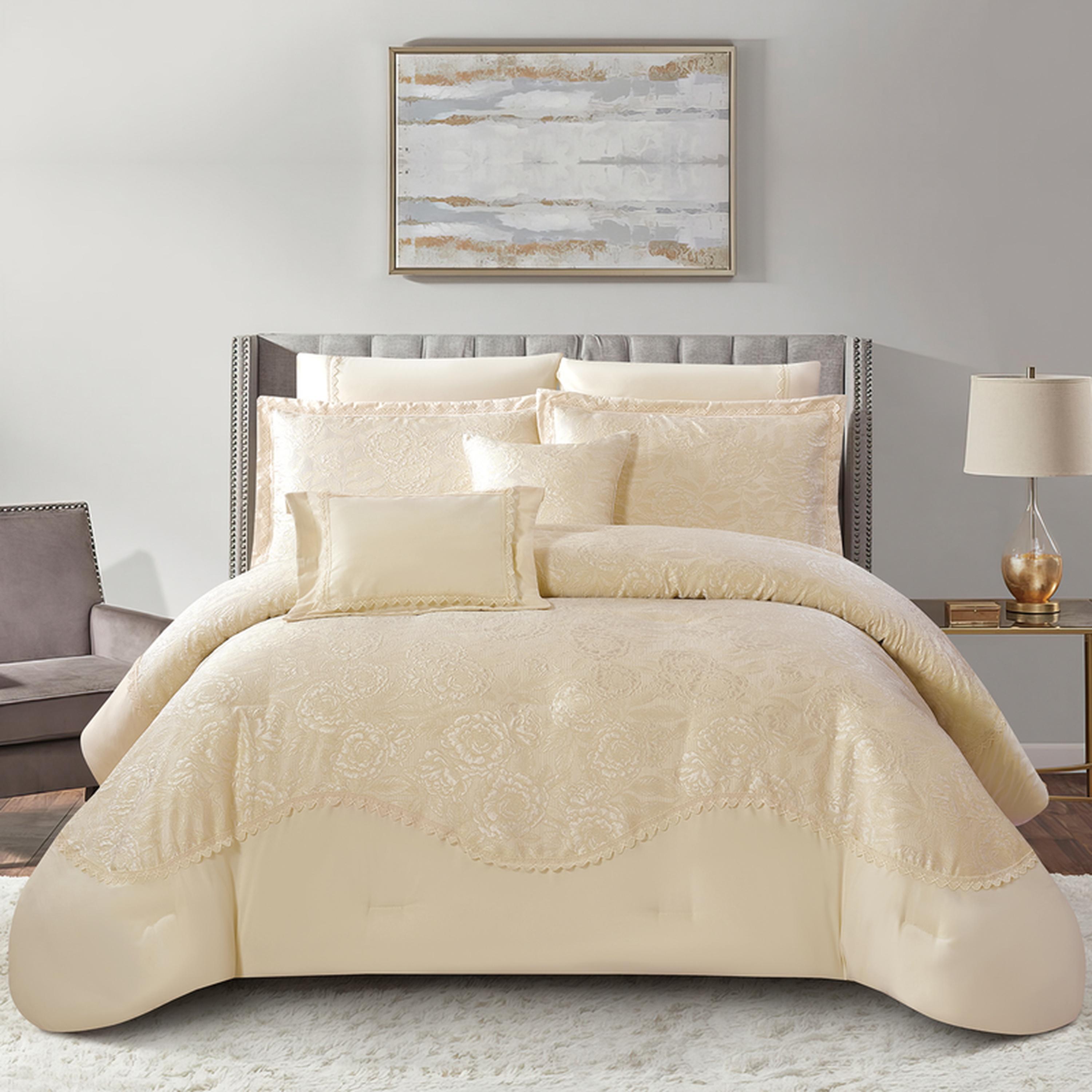 طقم لحاف بطبعات 8 قطع كينج من دونيتيلا - 260×240 سم-household-bedding-comfortersandbedspreads-comforters-image-43