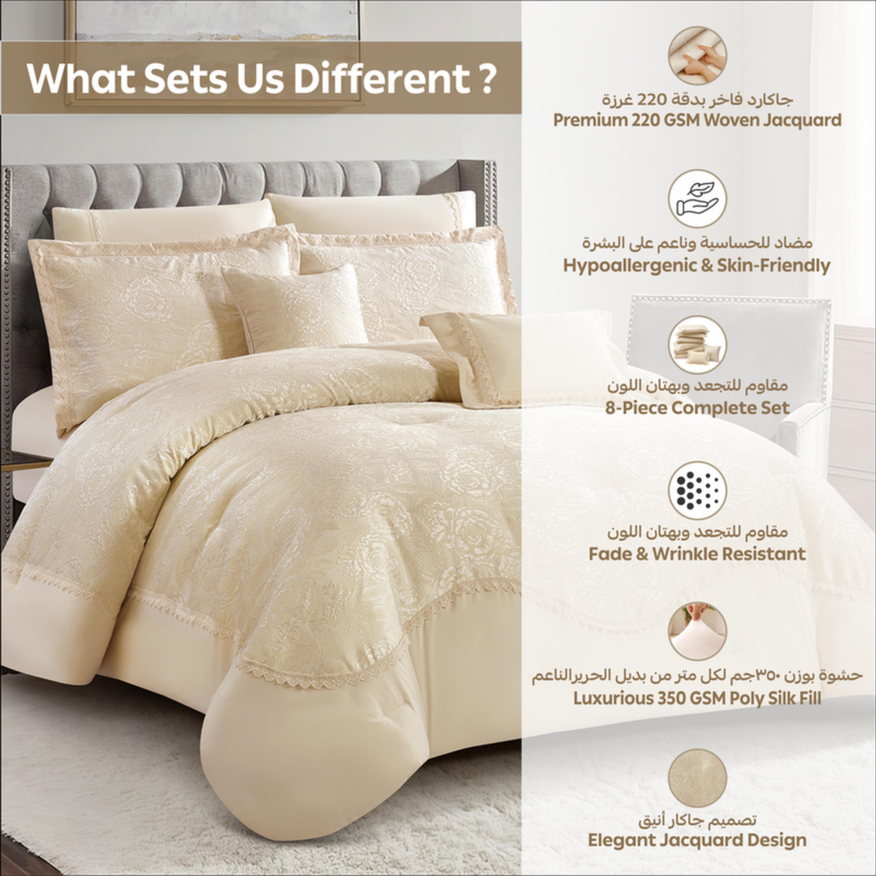 طقم لحاف بطبعات 8 قطع كينج من دونيتيلا - 260×240 سم-household-bedding-comfortersandbedspreads-comforters-image-49