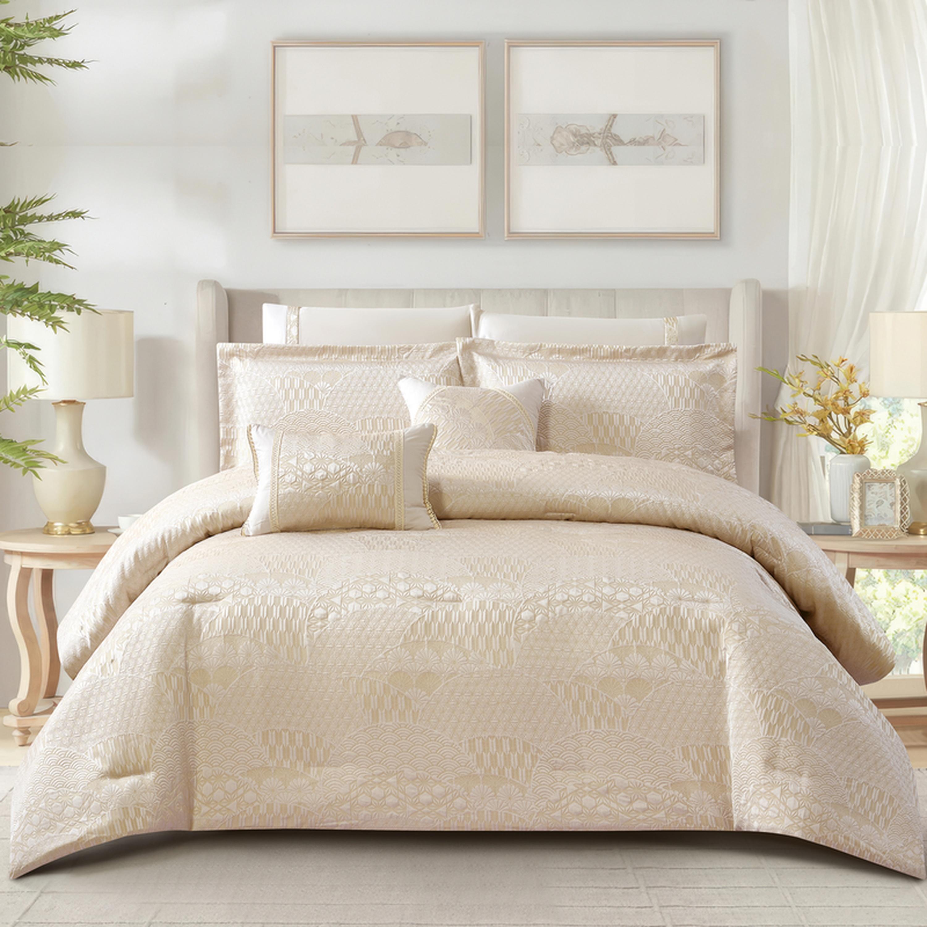 طقم لحاف بطبعات 8 قطع كينج من دونيتيلا - 260×240 سم-household-bedding-comfortersandbedspreads-comforters-image-50