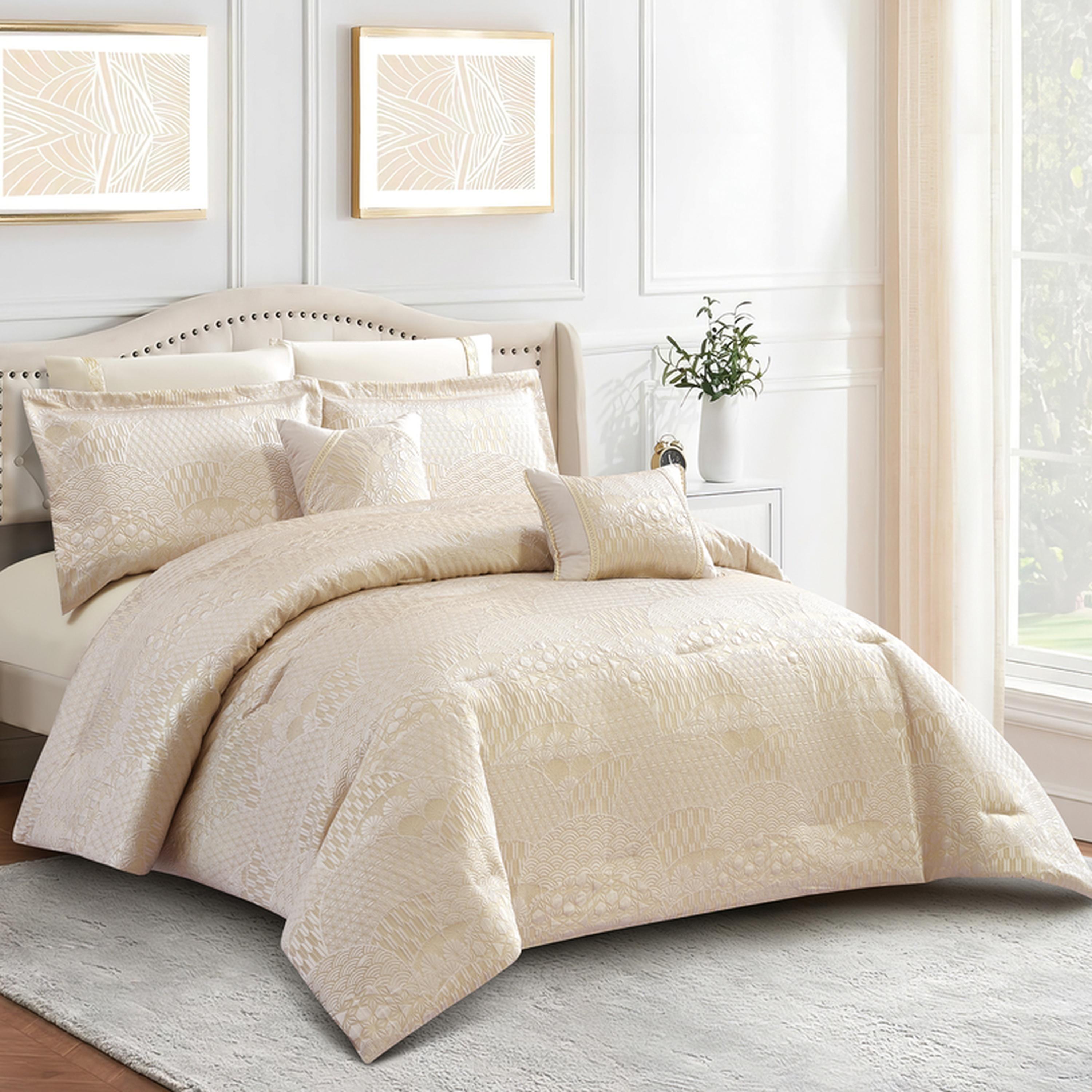 طقم لحاف بطبعات 8 قطع كينج من دونيتيلا - 260×240 سم-household-bedding-comfortersandbedspreads-comforters-image-51