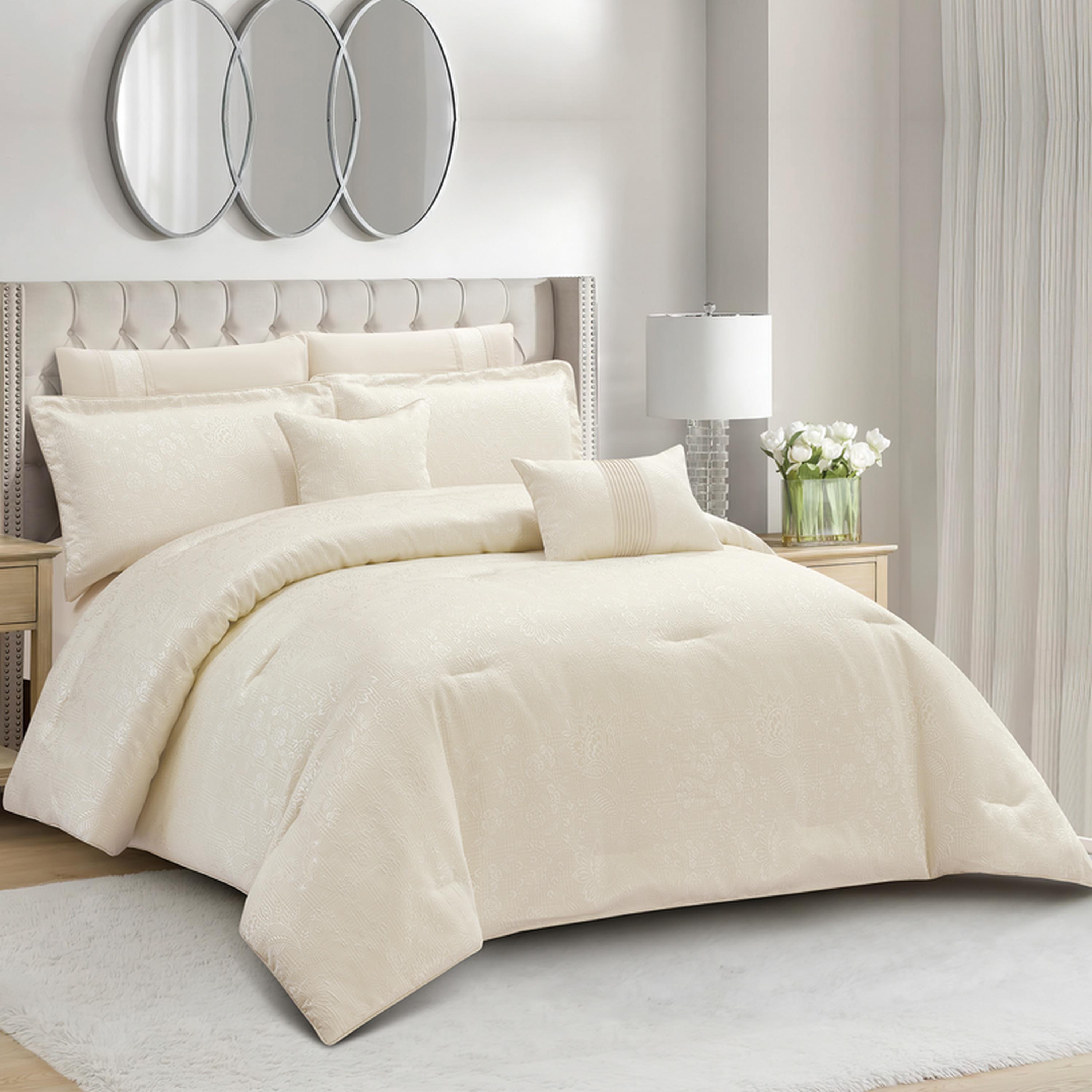 طقم لحاف بطبعات 8 قطع كينج من دونيتيلا - 260×240 سم-household-bedding-comfortersandbedspreads-comforters-image-65