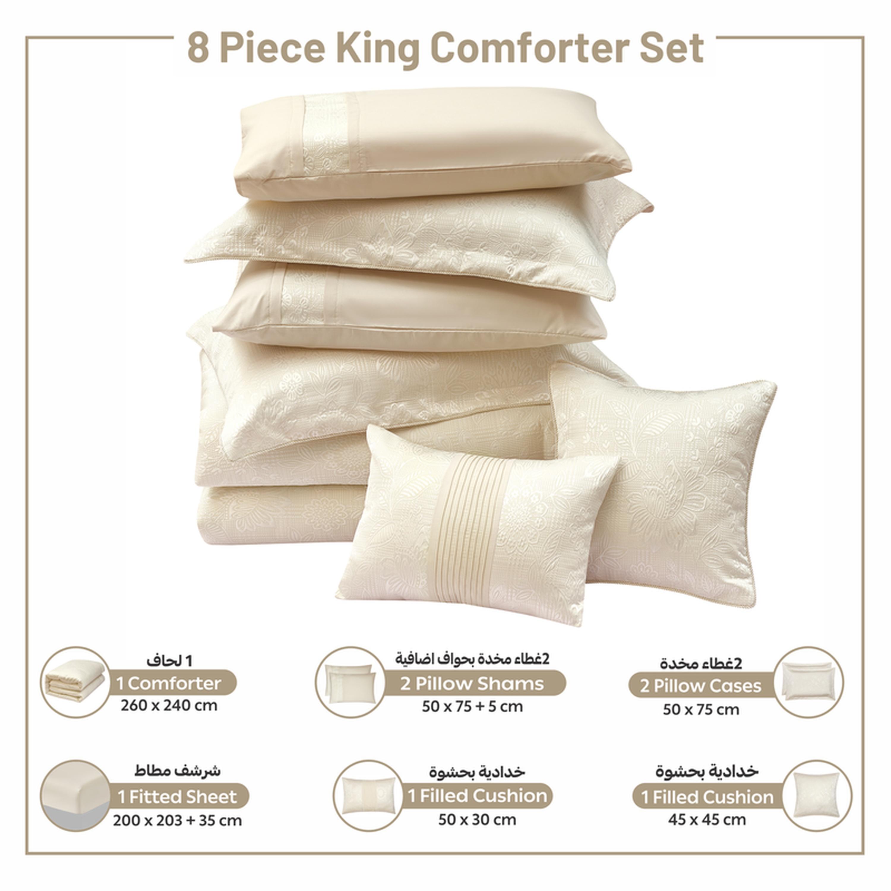 طقم لحاف بطبعات 8 قطع كينج من دونيتيلا - 260×240 سم-household-bedding-comfortersandbedspreads-comforters-image-67