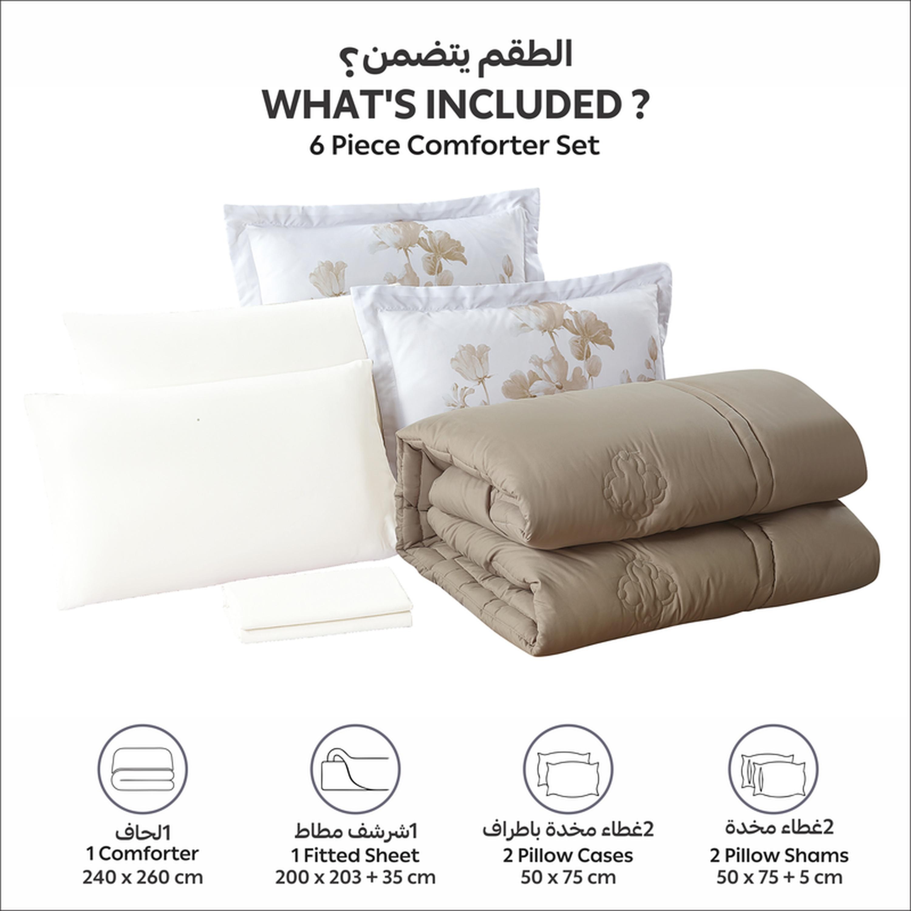 Quilted 6-Piece King Comforter Set - 240x260 cms-household-bedding-comfortersandbedspreads-comforters-image-3
