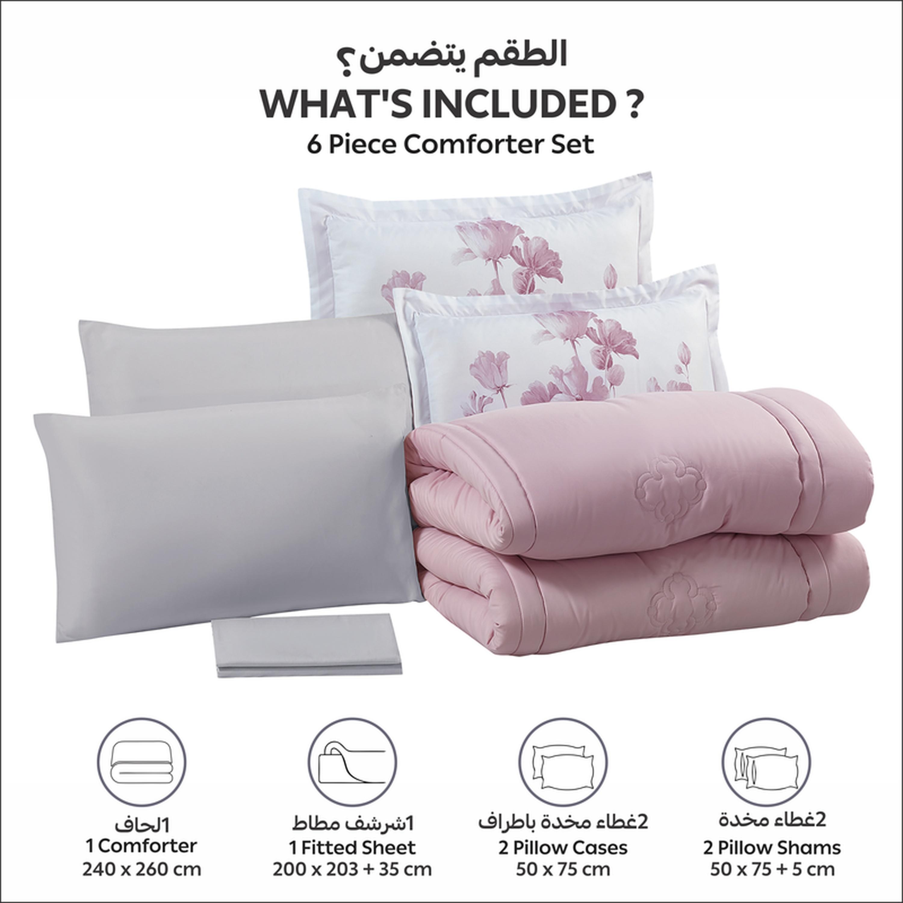 Quilted 6-Piece King Comforter Set - 240x260 cms-household-bedding-comfortersandbedspreads-comforters-image-3