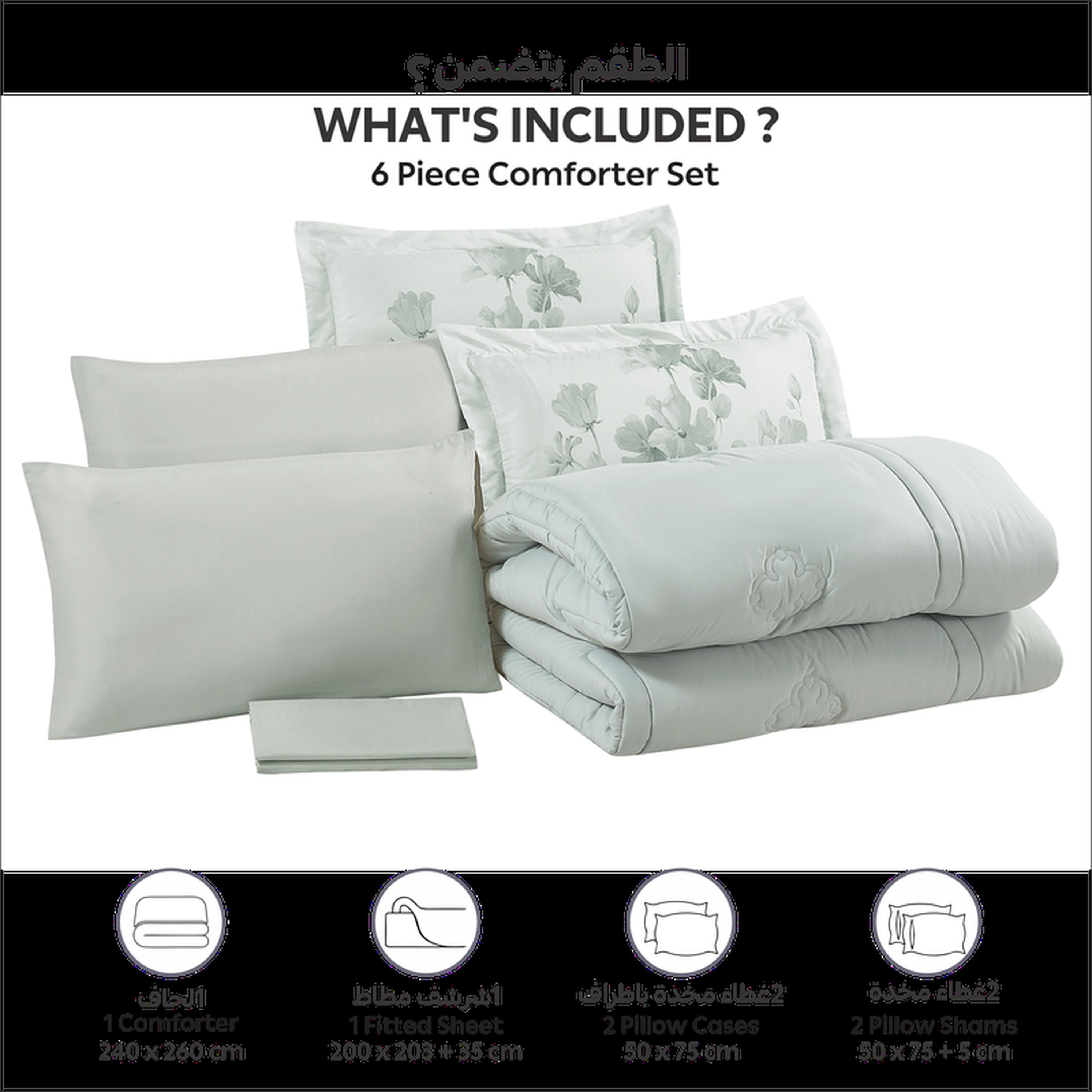Quilted 6-Piece King Comforter Set - 240x260 cms-household-bedding-comfortersandbedspreads-comforters-image-3