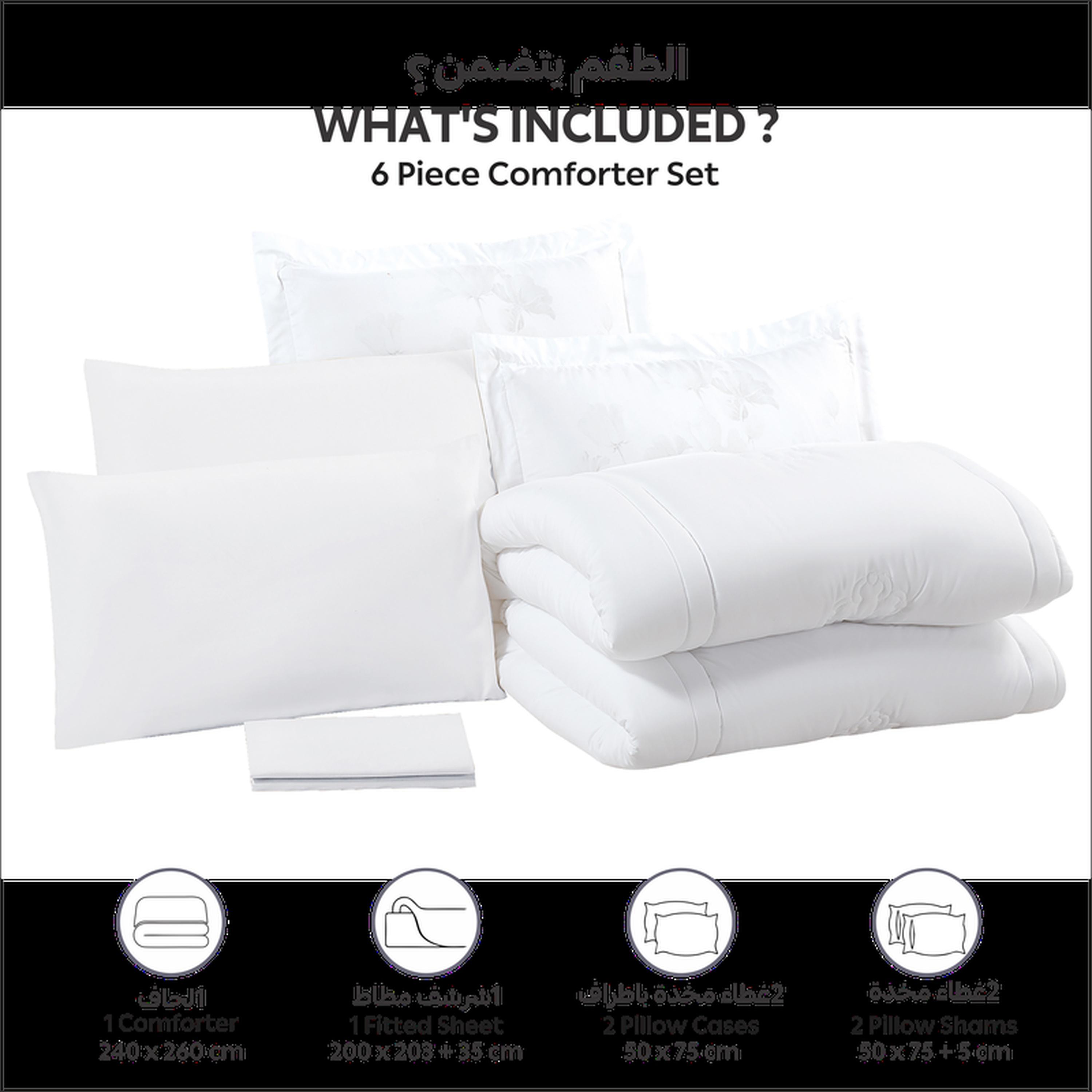 Quilted 6-Piece King Comforter Set - 240x260 cms-household-bedding-comfortersandbedspreads-comforters-image-3
