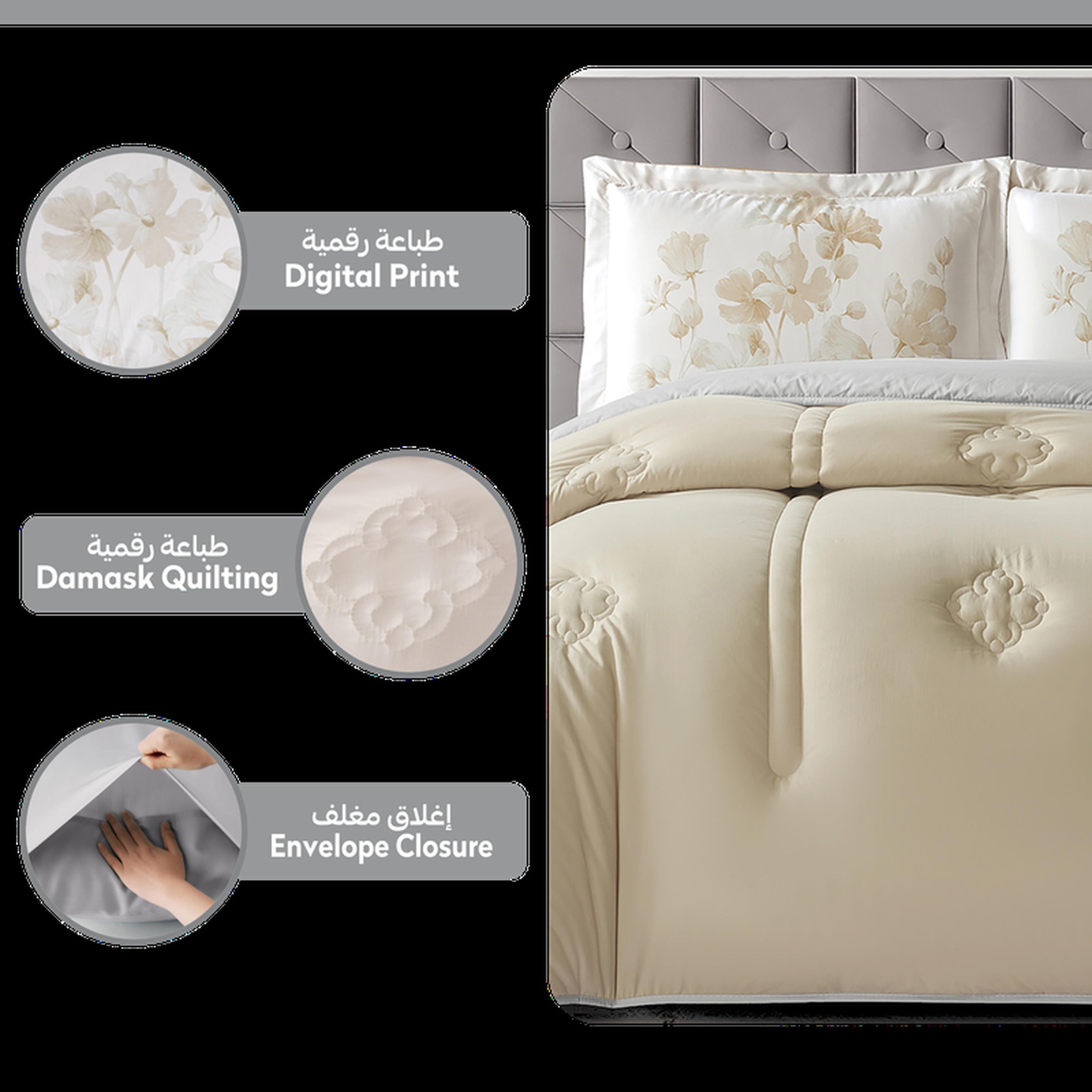 Quilted 6-Piece King Comforter Set - 240x260 cms-household-bedding-comfortersandbedspreads-comforters-image-6