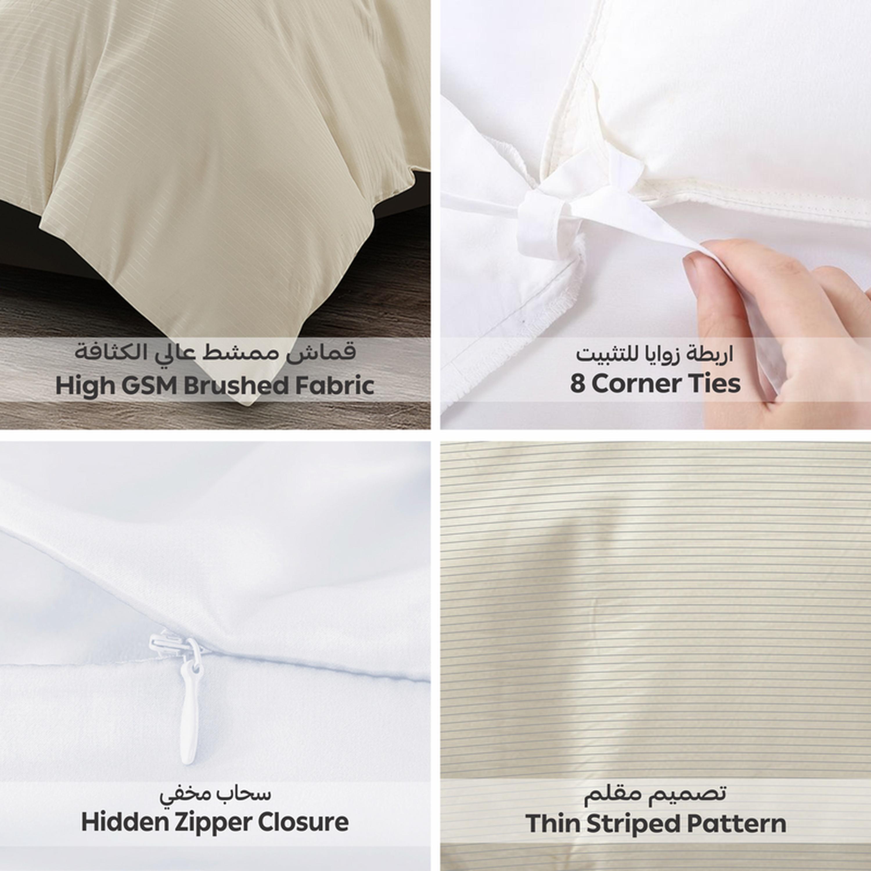 طقم غطاء لحاف كينج مخطط 6 قطع من دونتيلا - 260×240 سم-household-bedding-duvetandcovers-duvetcovers-image-19