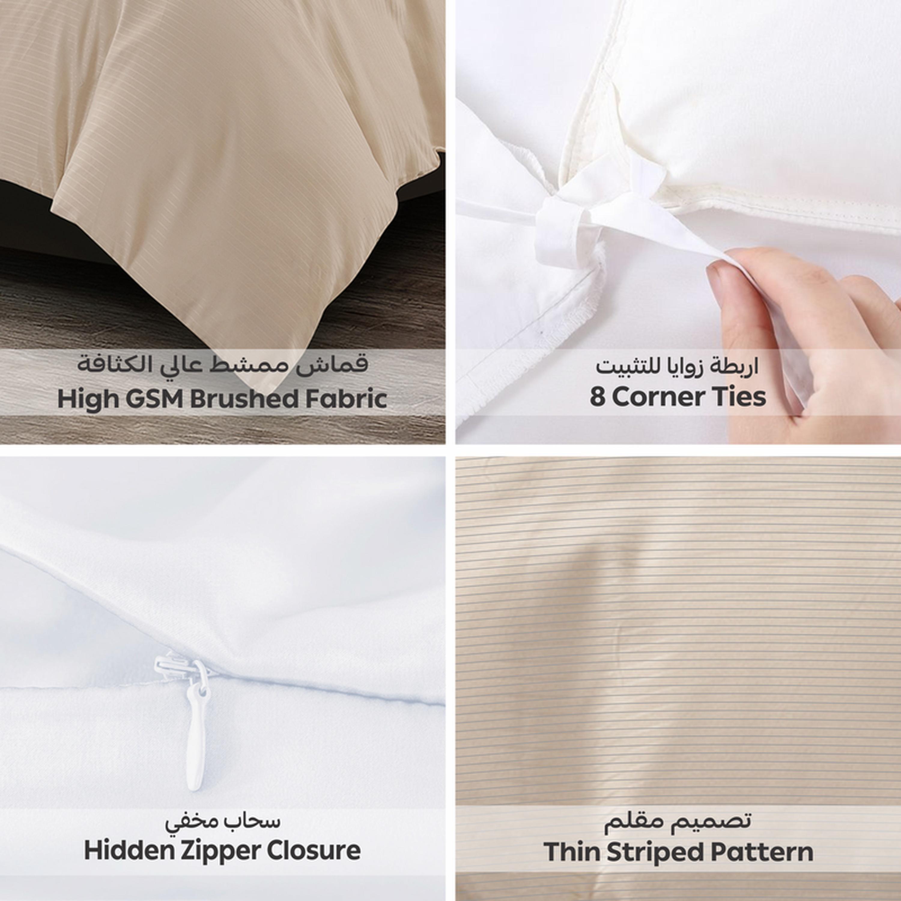 طقم غطاء لحاف كينج مخطط 6 قطع من دونتيلا - 260×240 سم-household-bedding-duvetandcovers-duvetcovers-image-26