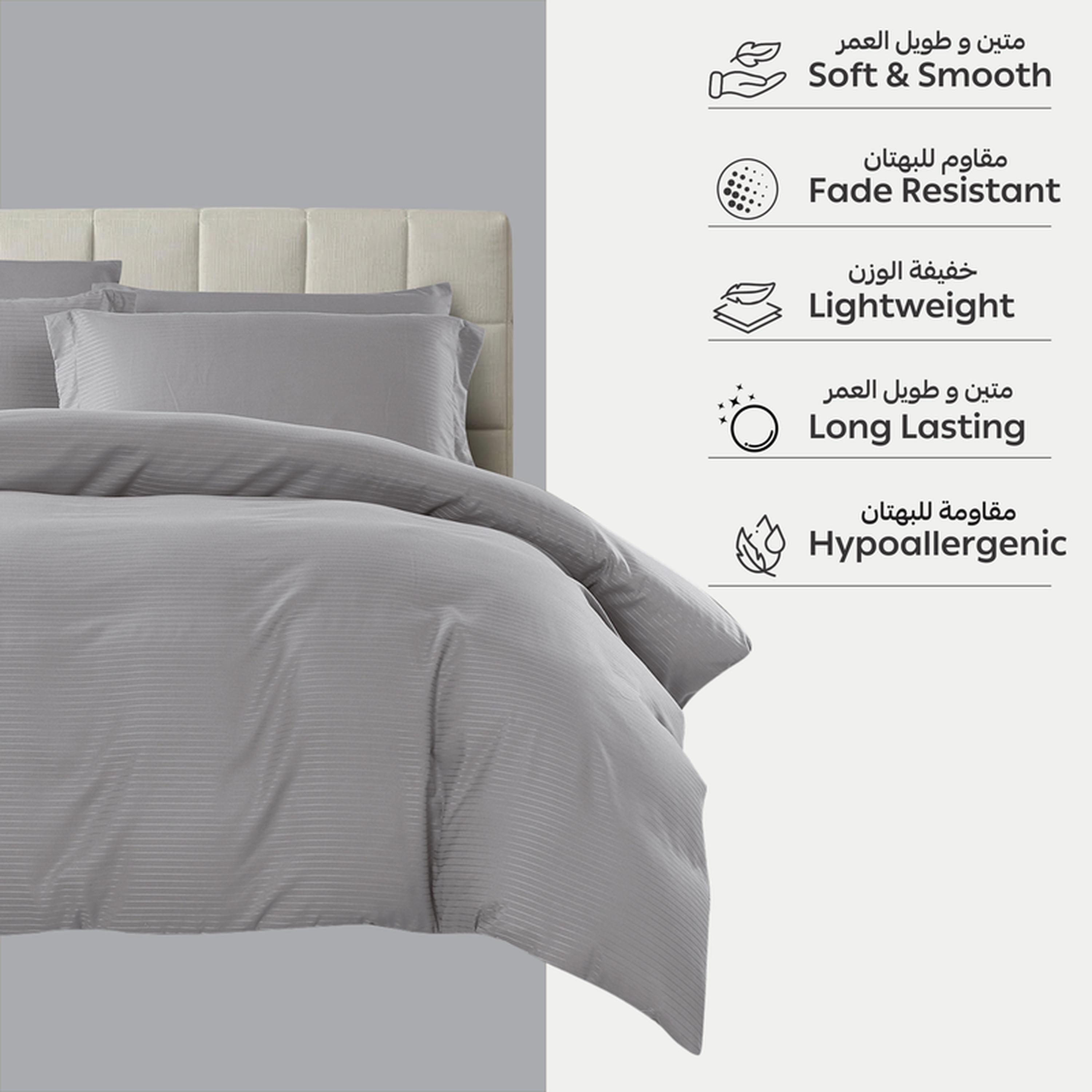 طقم غطاء لحاف كينج مخطط 6 قطع من دونتيلا - 260×240 سم-household-bedding-duvetandcovers-duvetcovers-image-34