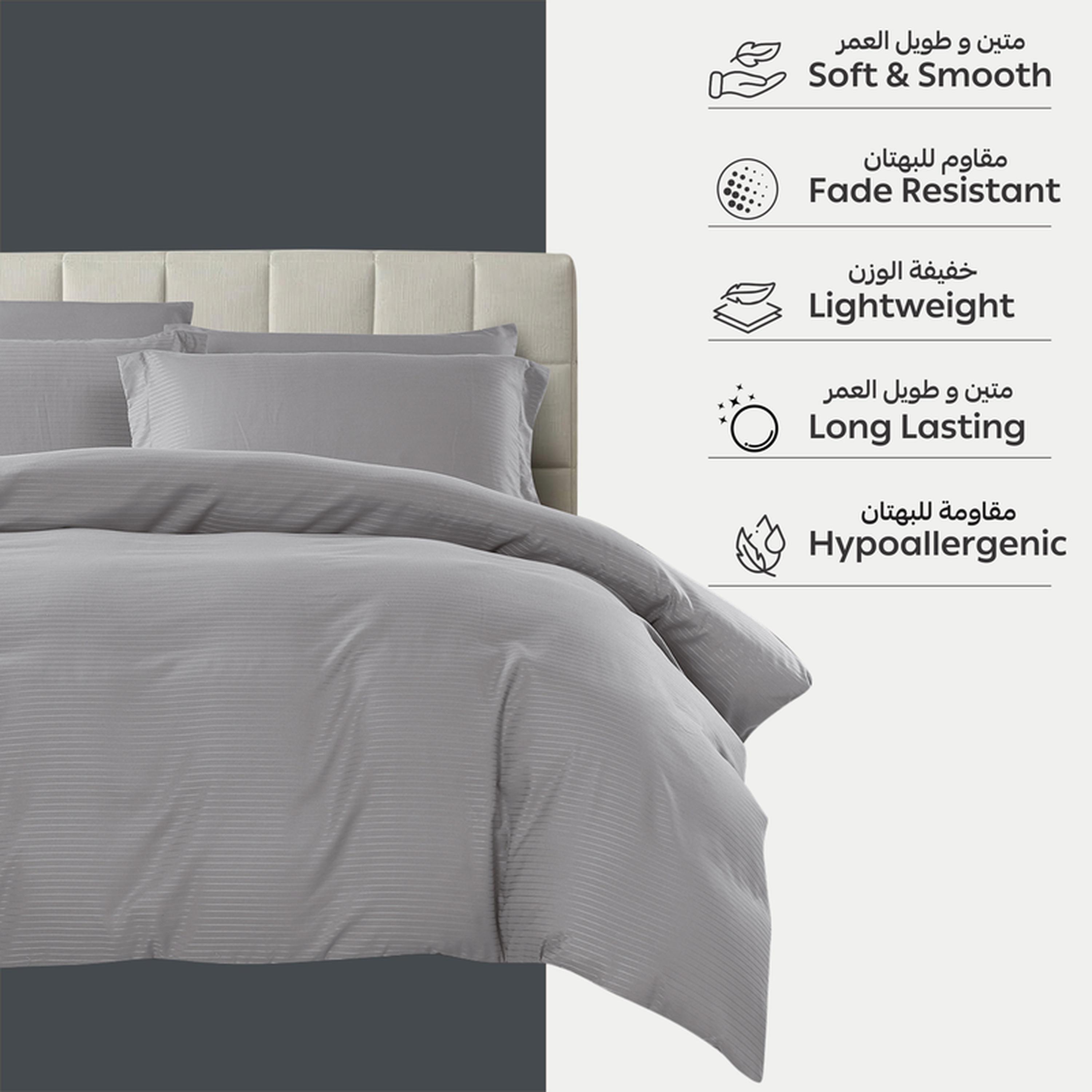 طقم غطاء لحاف كينج مخطط 6 قطع من دونتيلا - 260×240 سم-household-bedding-duvetandcovers-duvetcovers-image-41