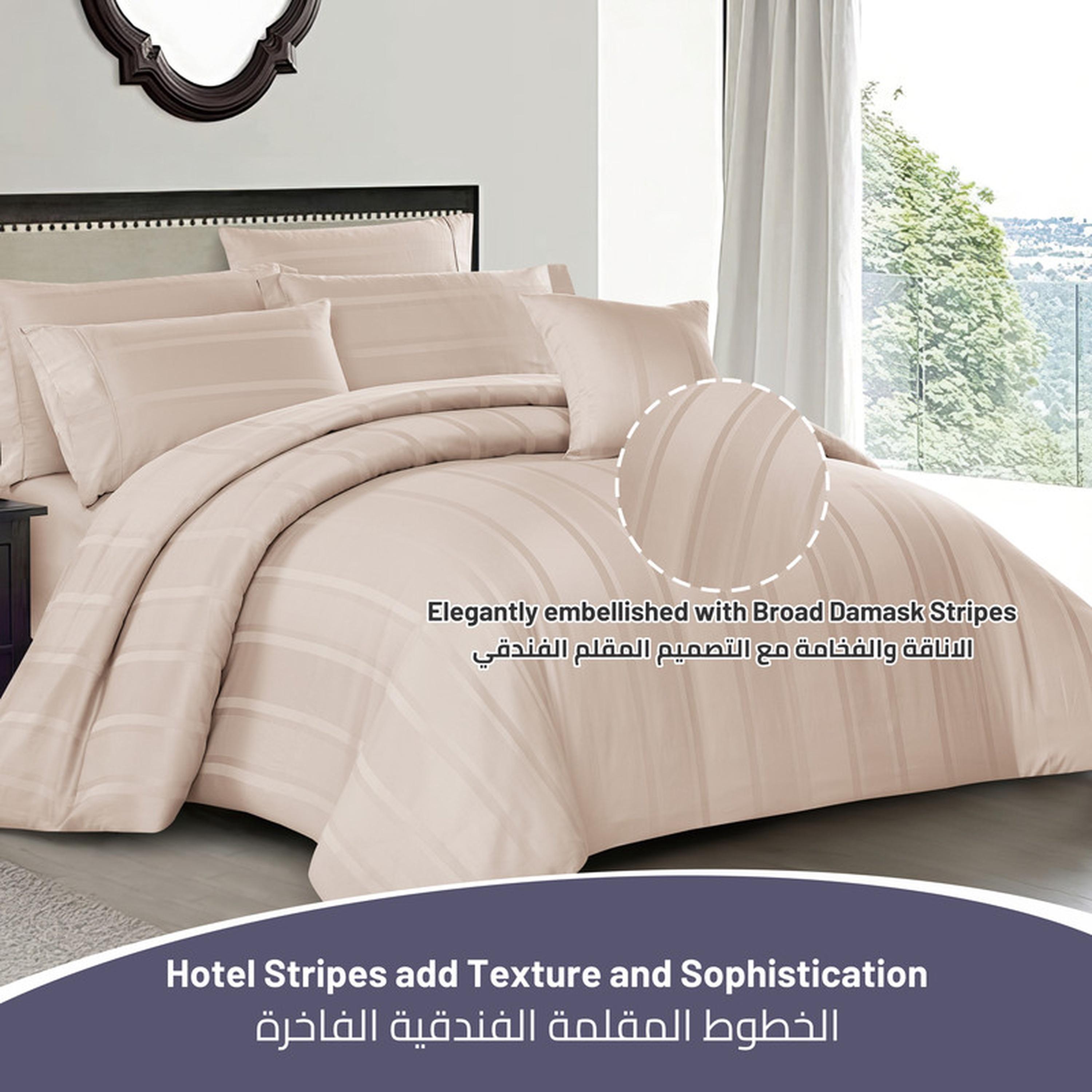 طقم لحاف كينج مخطط 6 قطع من دونتيلا - 240×260 سم-household-bedding-duvetandcovers-duvetcovers-image-23