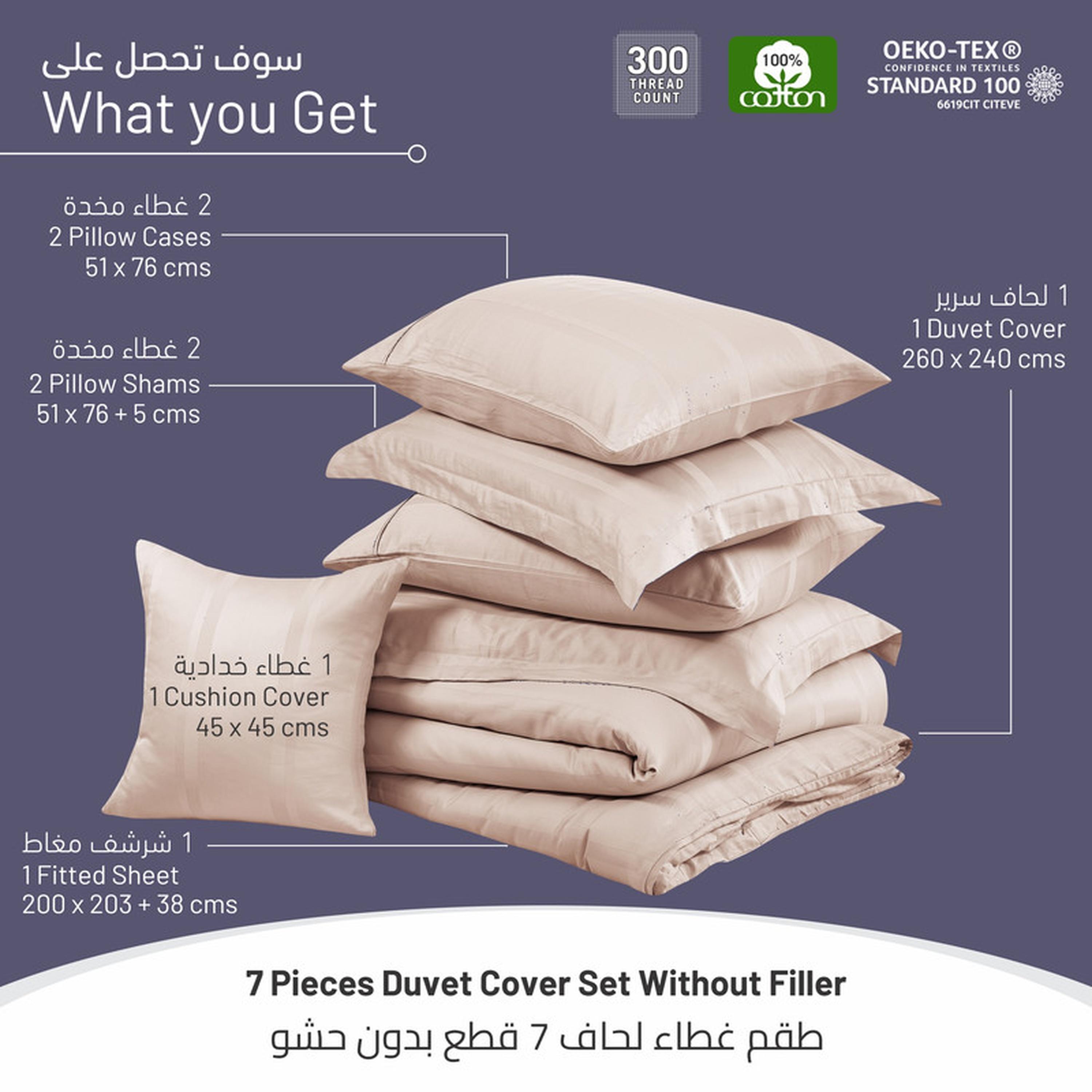 طقم لحاف كينج مخطط 6 قطع من دونتيلا - 240×260 سم-household-bedding-duvetandcovers-duvetcovers-image-24