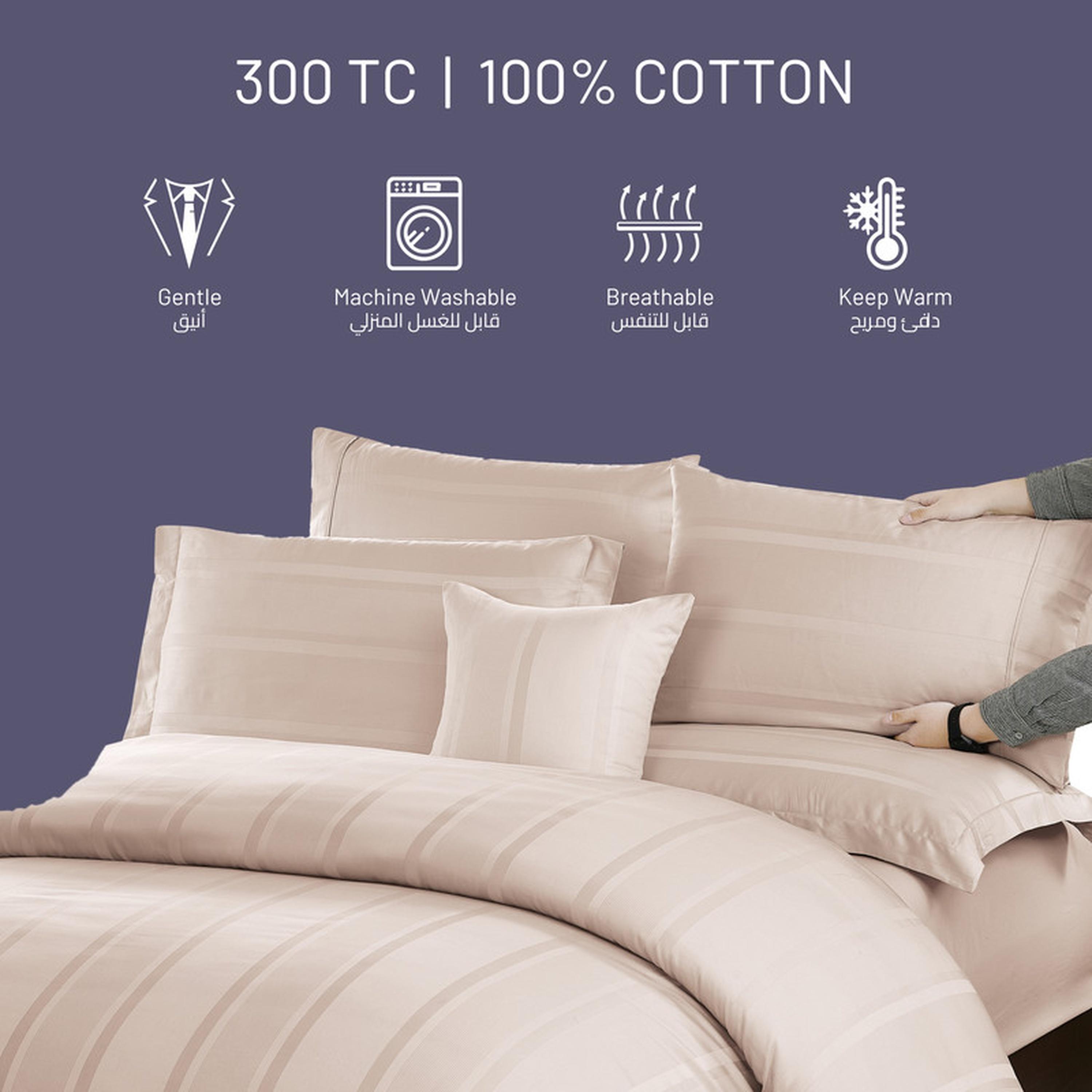 طقم لحاف كينج مخطط 6 قطع من دونتيلا - 240×260 سم-household-bedding-duvetandcovers-duvetcovers-image-28
