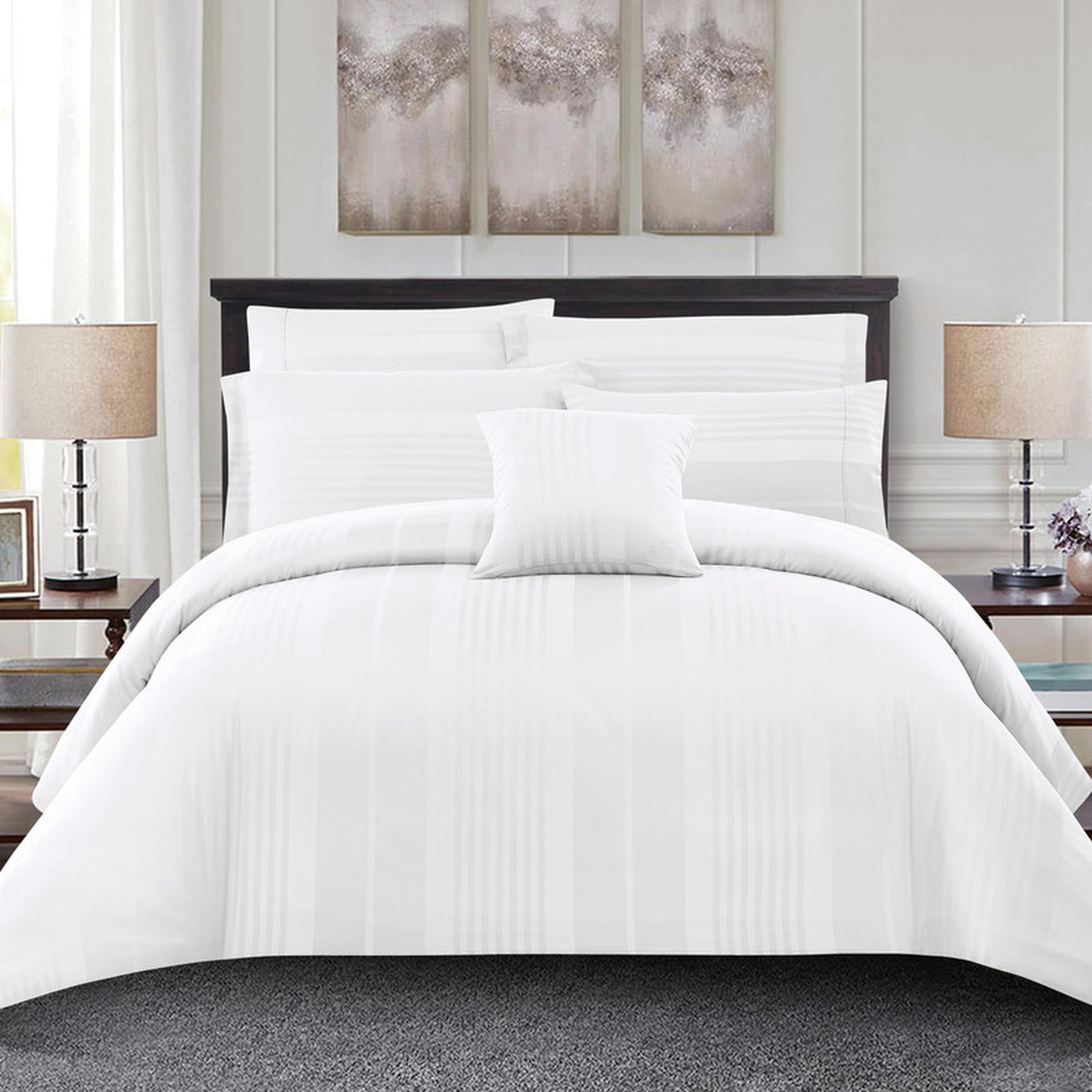 طقم لحاف كينج مخطط 6 قطع من دونتيلا - 240×260 سم-household-bedding-duvetandcovers-duvetcovers-image-29