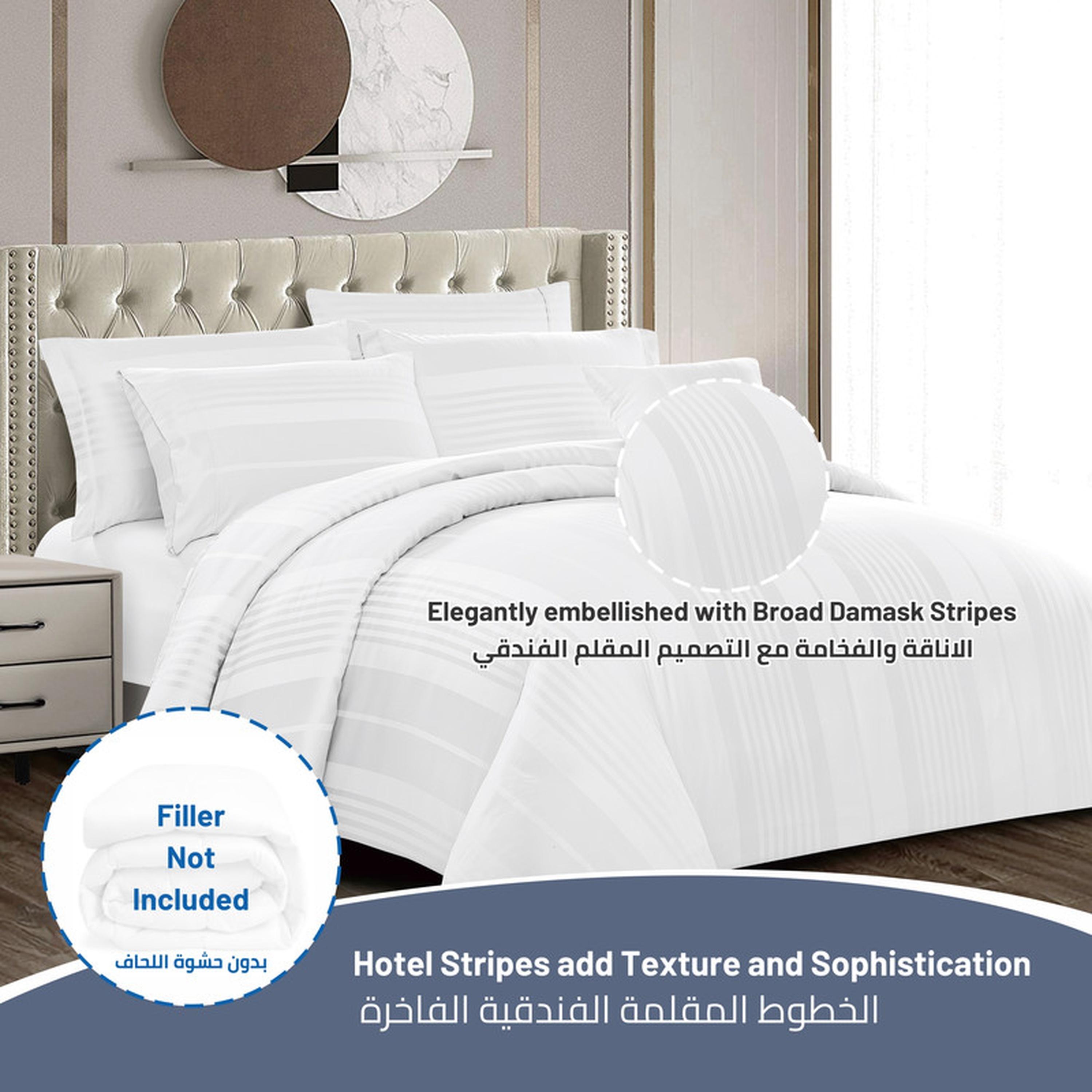 طقم لحاف كينج مخطط 6 قطع من دونتيلا - 240×260 سم-household-bedding-duvetandcovers-duvetcovers-image-30