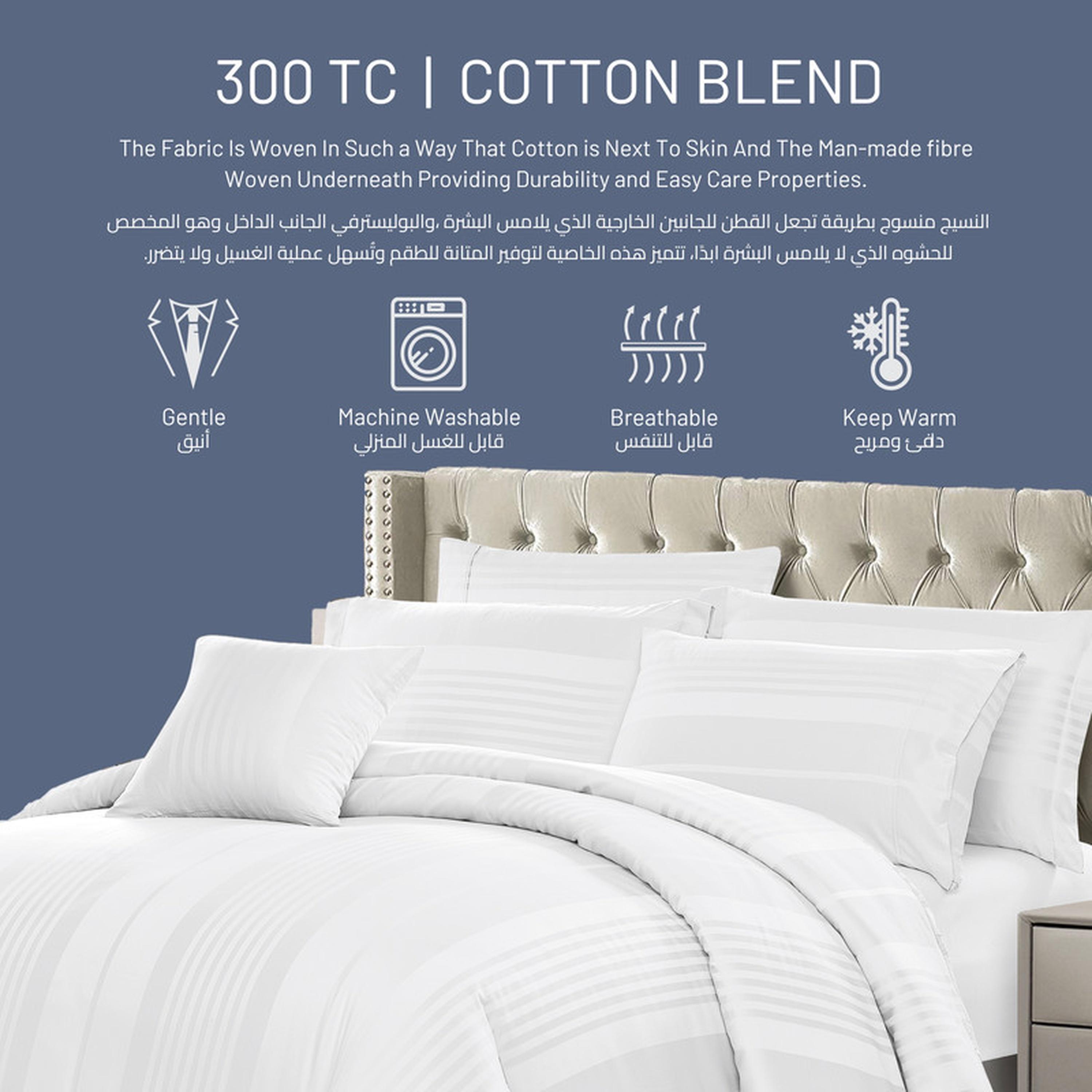 طقم لحاف كينج مخطط 6 قطع من دونتيلا - 240×260 سم-household-bedding-duvetandcovers-duvetcovers-image-35