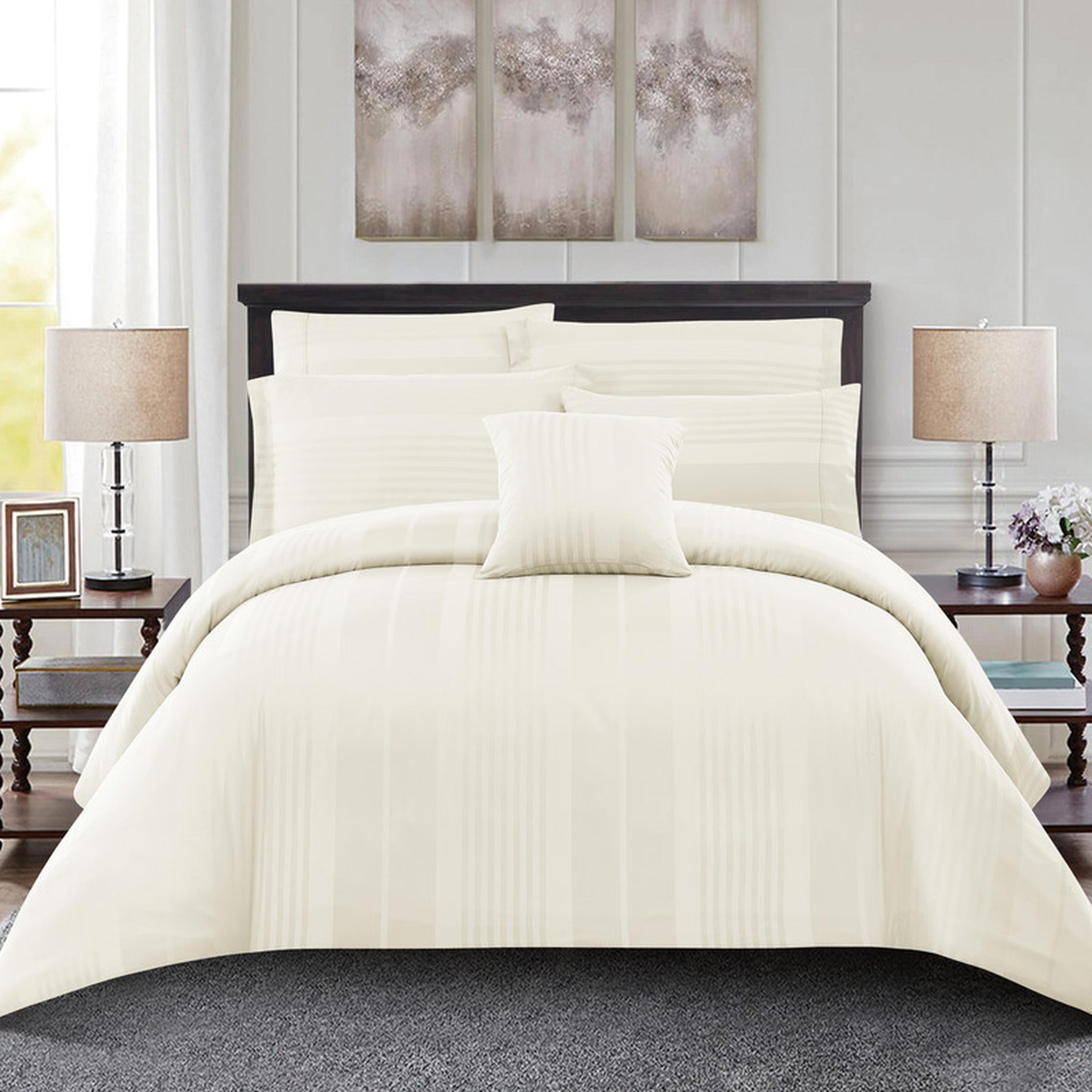 طقم لحاف كينج مخطط 6 قطع من دونتيلا - 240×260 سم-household-bedding-duvetandcovers-duvetcovers-image-36